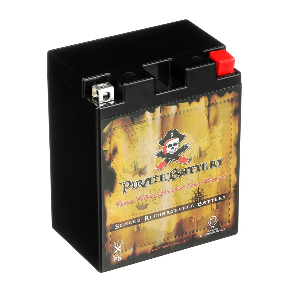 Pirate Battery YTX14AHL-BS (14AHL-BS 12 Volt,12 Ah, 210 CCA) Motorcycle Battery for Kawasaki 650cc Kl650-a E Klr 2005