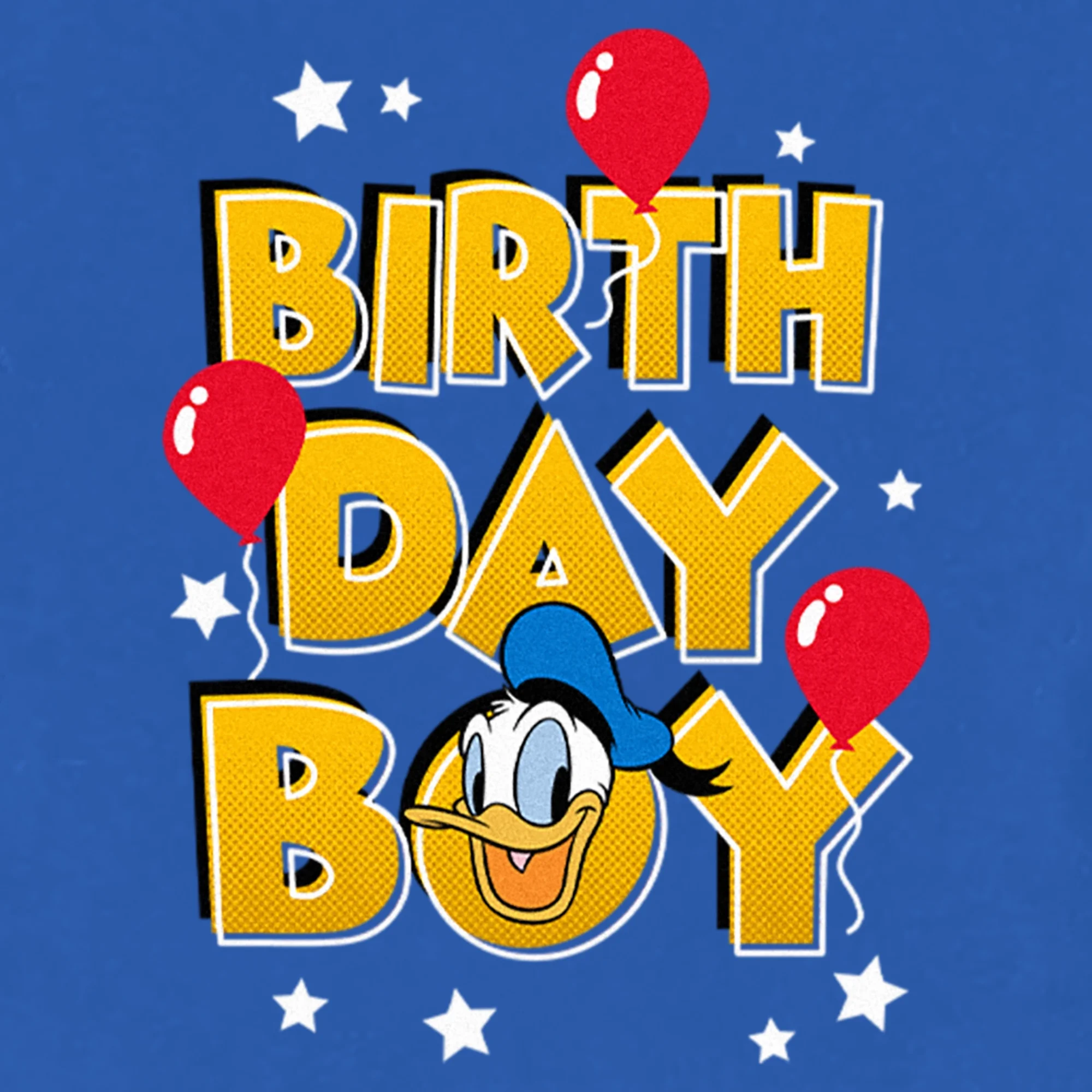 Toddler's Mickey & Friends Donald Duck Birthday Boy  Graphic Tee Royal Blue 2T