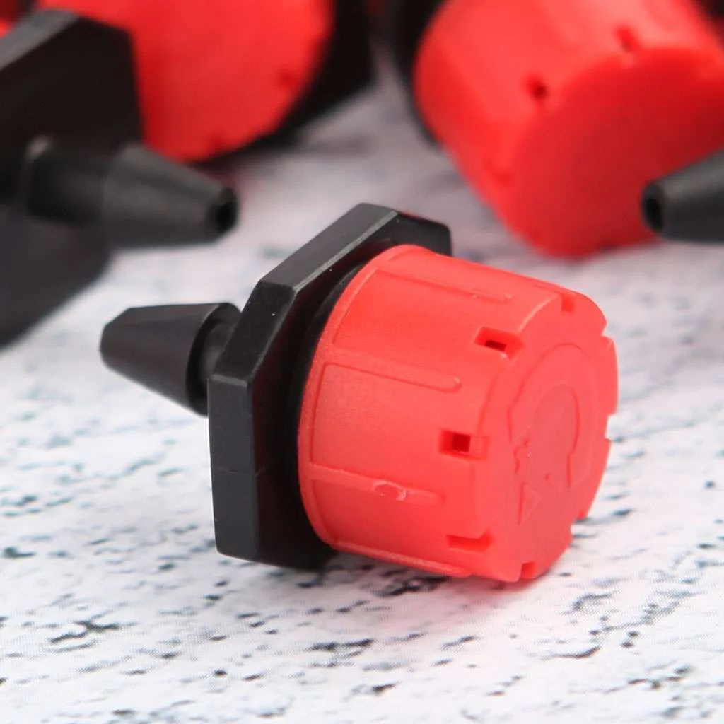 200PCS Garden Hose Irrigation Sprinklers Micro Drippers Emitter Drip Head Adjust