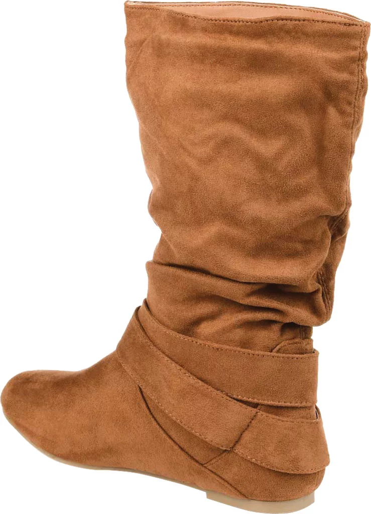 Women's Journee Collection Shelley-6 Mid Calf Slouch Boot Chestnut Faux Suede 9 M