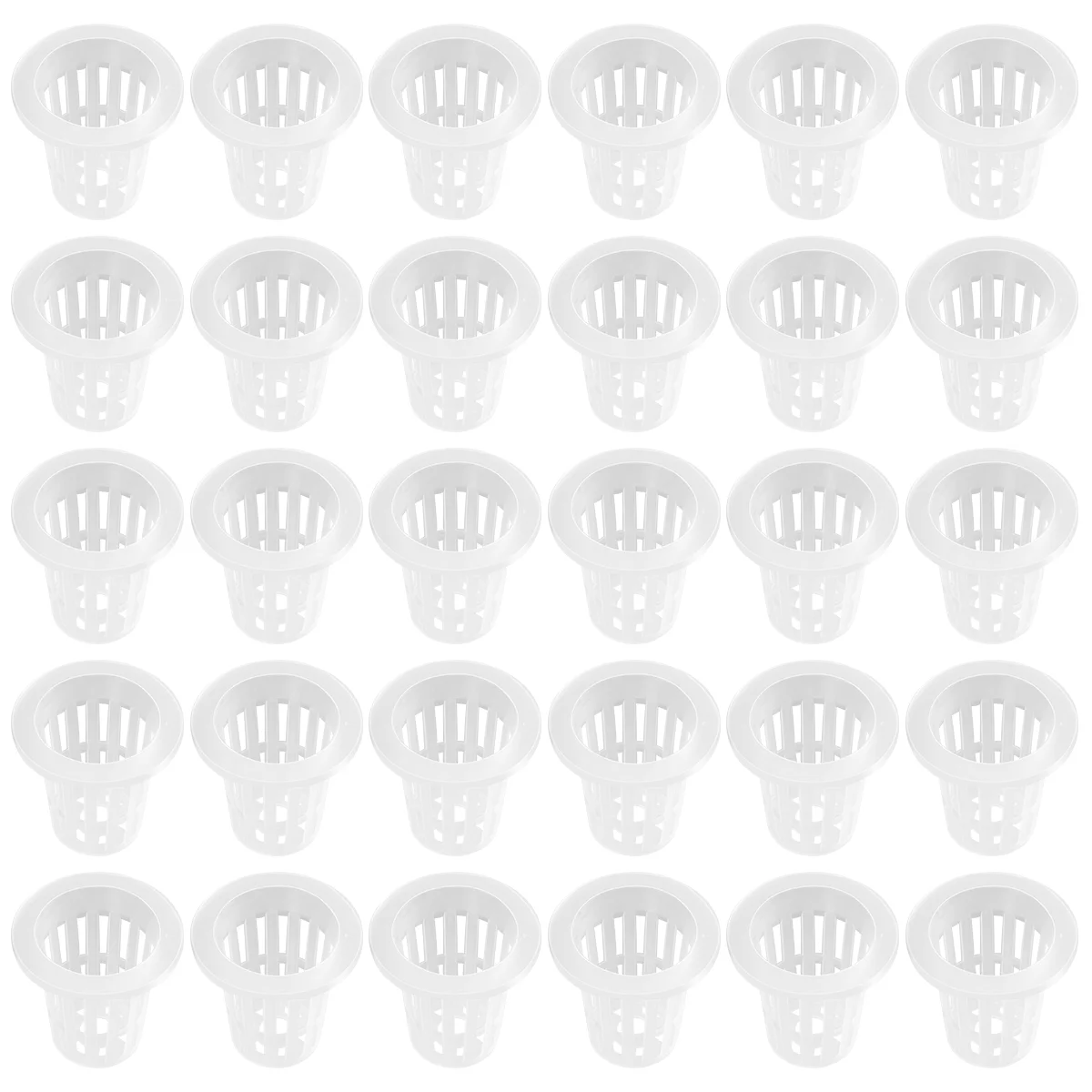 Guichaokj OUNONA 50pcs Slotted Mesh Soilless Culture Vegetable Net Pots Baskets Cups for Hydroponics Aquaponics Orchids Translucent