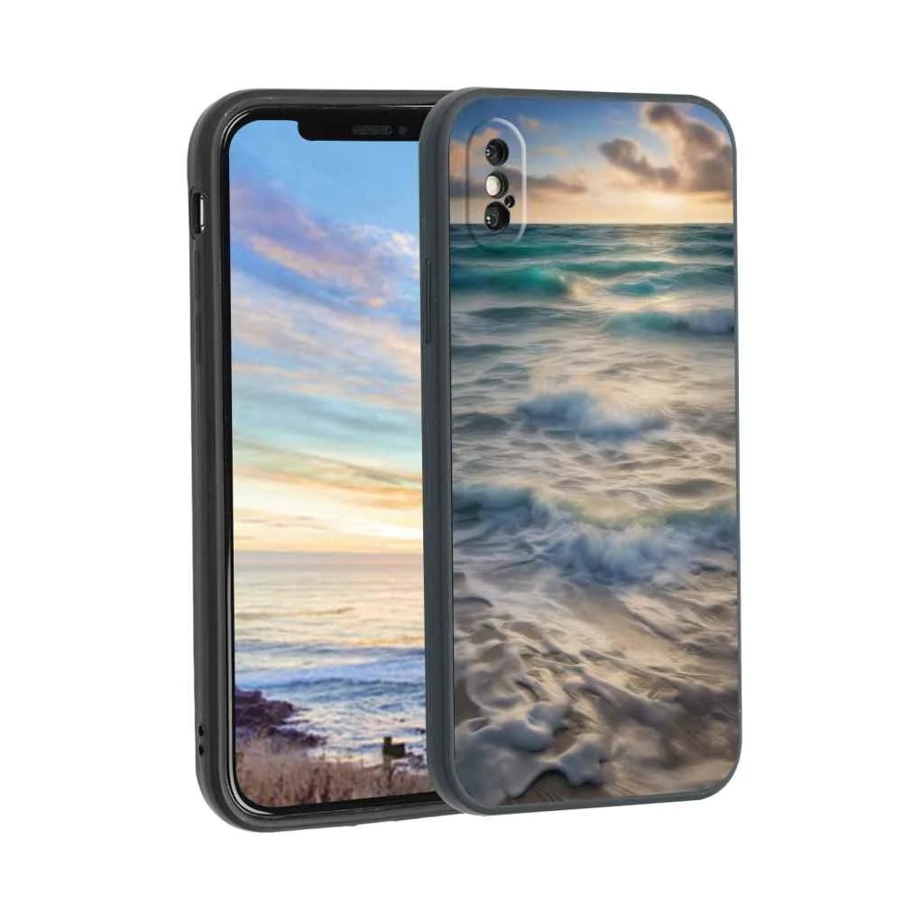 Ocean-wave-tranquility-5 Phone Case, Degined for iPhone XS Max Case Men Women, Flexible Silicone Shockproof Case for iPhone XS Max