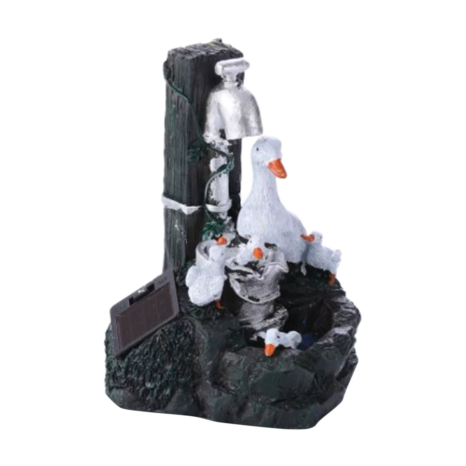 Spring Sale Solar Powered Garden Duck Resin Craft Ornament Perfect Park Statues And Decorations For Your Garden