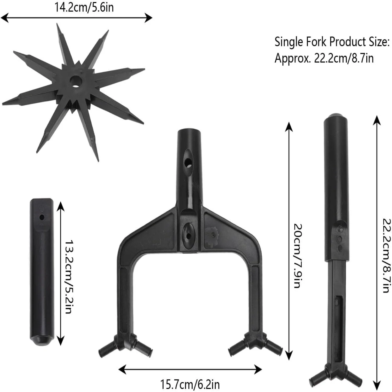Durable Garden Soil Scarifier Rotary Cultivator Tool for Wear Resistant 2-in-1 Ventilated Tilling and Loosening in the Garden