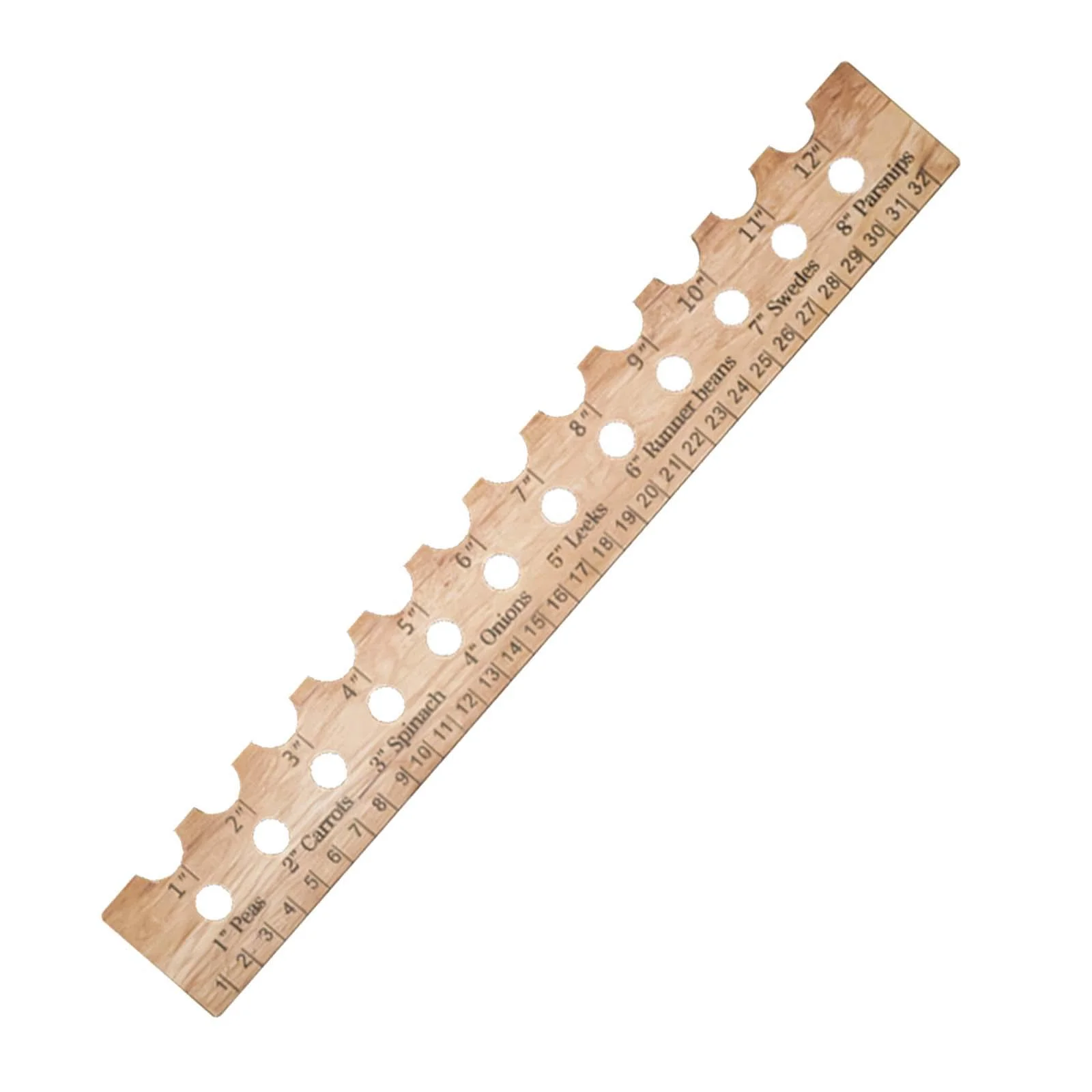 Colaxi Wooden Plant Ruler, Seed Spacer Tool with Holes, Wooden Plant Seed Spacing, Seed Spacer Tool for Vegetables, Backyards, Orchards