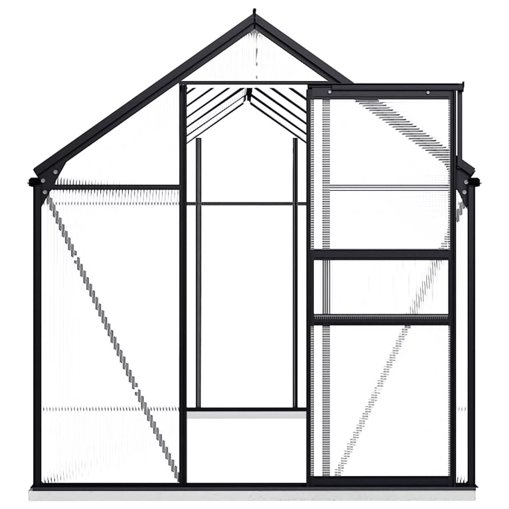 Greenhouse with Base Frame Anthracite Aluminum 75.7 ft2