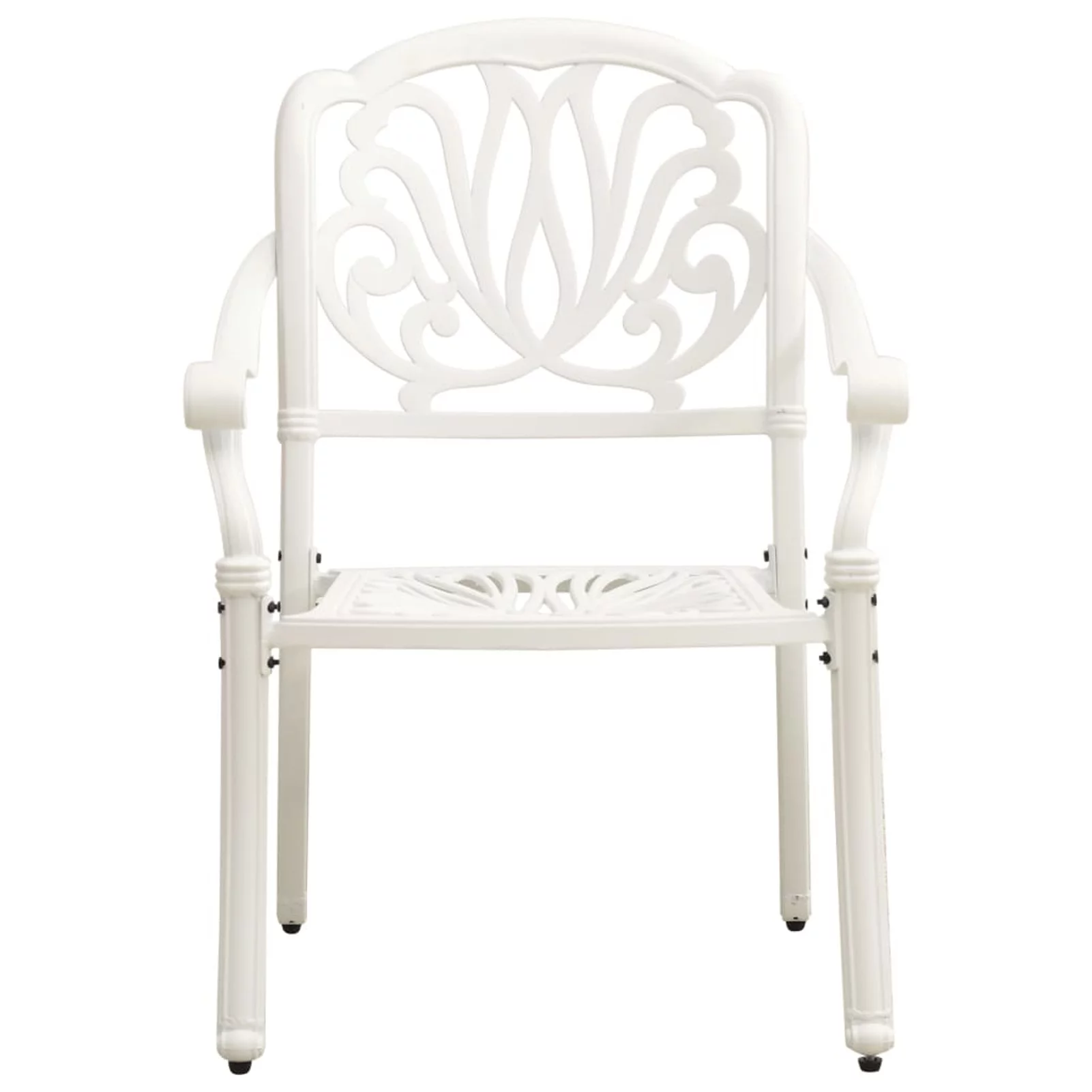 Carevas Patio Chairs 2 pcs Cast Aluminum White