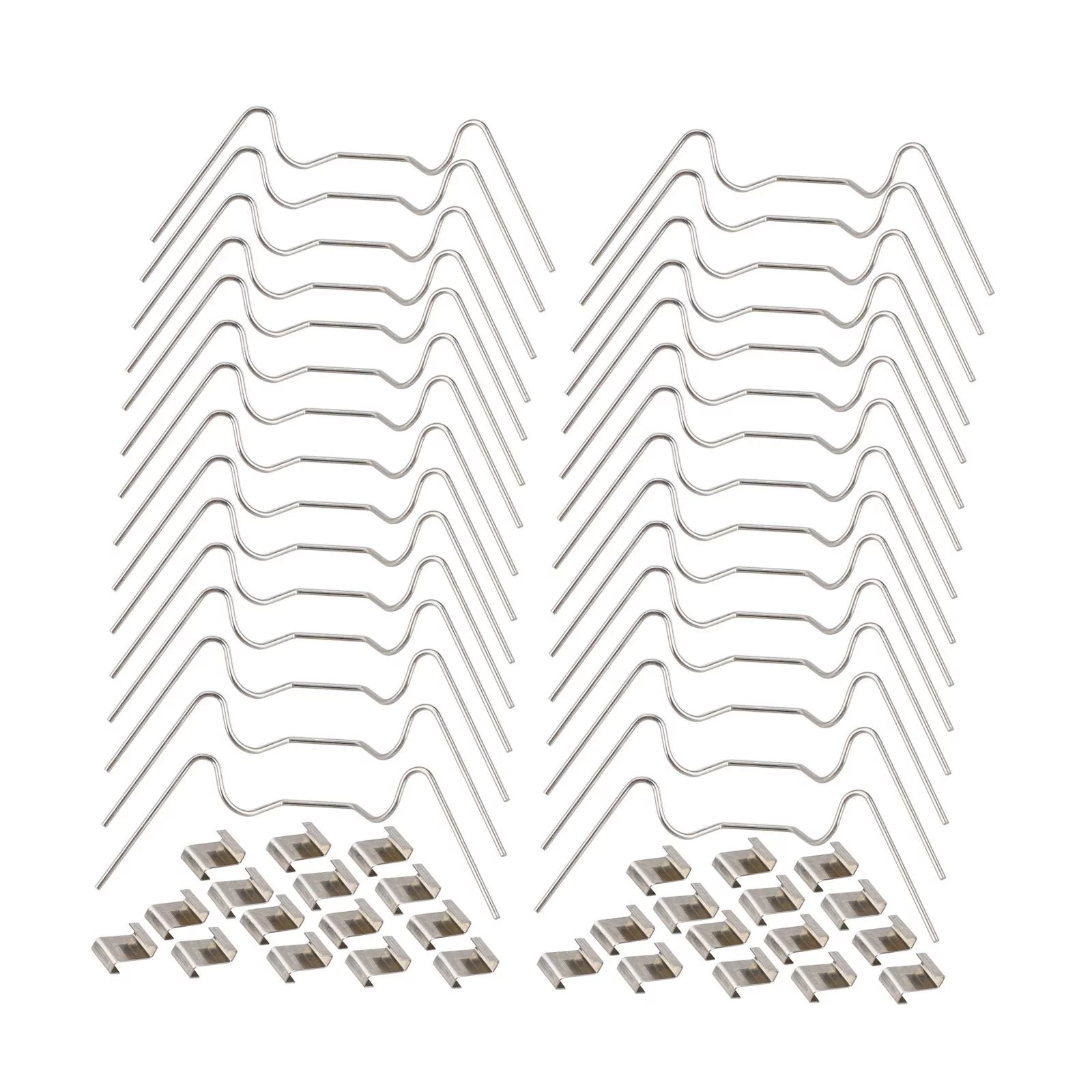 60 Pcs Greenhouse Glazing Clips W/ Z Type Window Clips Stainless Steel Replacement Fixing Clips Fixture for Twin-hall Web Sheets Glass House