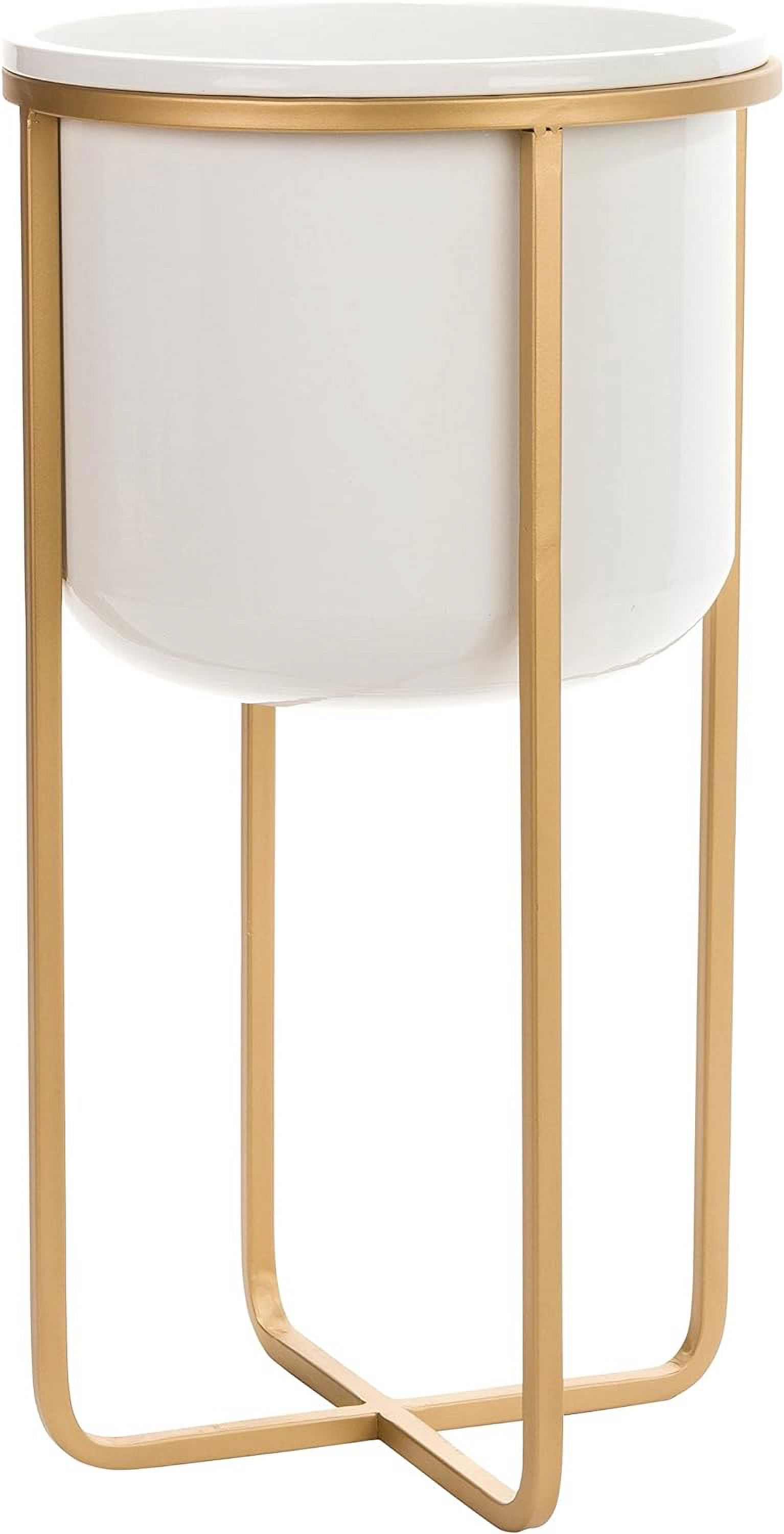 Mid Century Planters (Set of 2) White 23.5