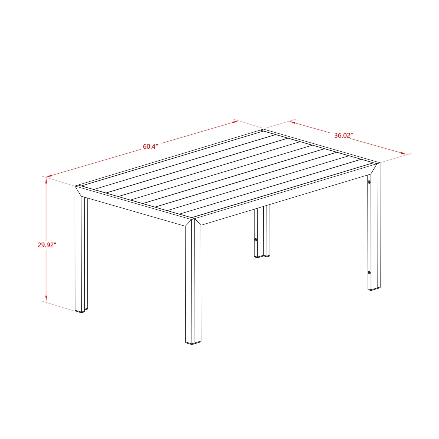 East West Furniture Jubi 5-piece Modern Metal Patio Set in Natural