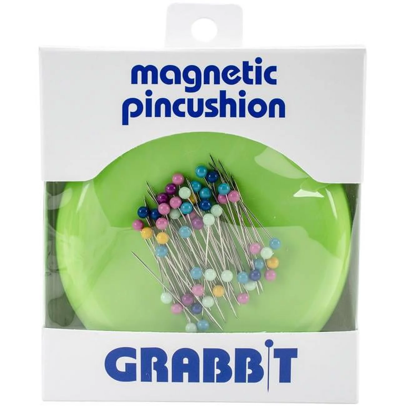Grabbit Magnetic Pincushion W/50 Pins-Lime
