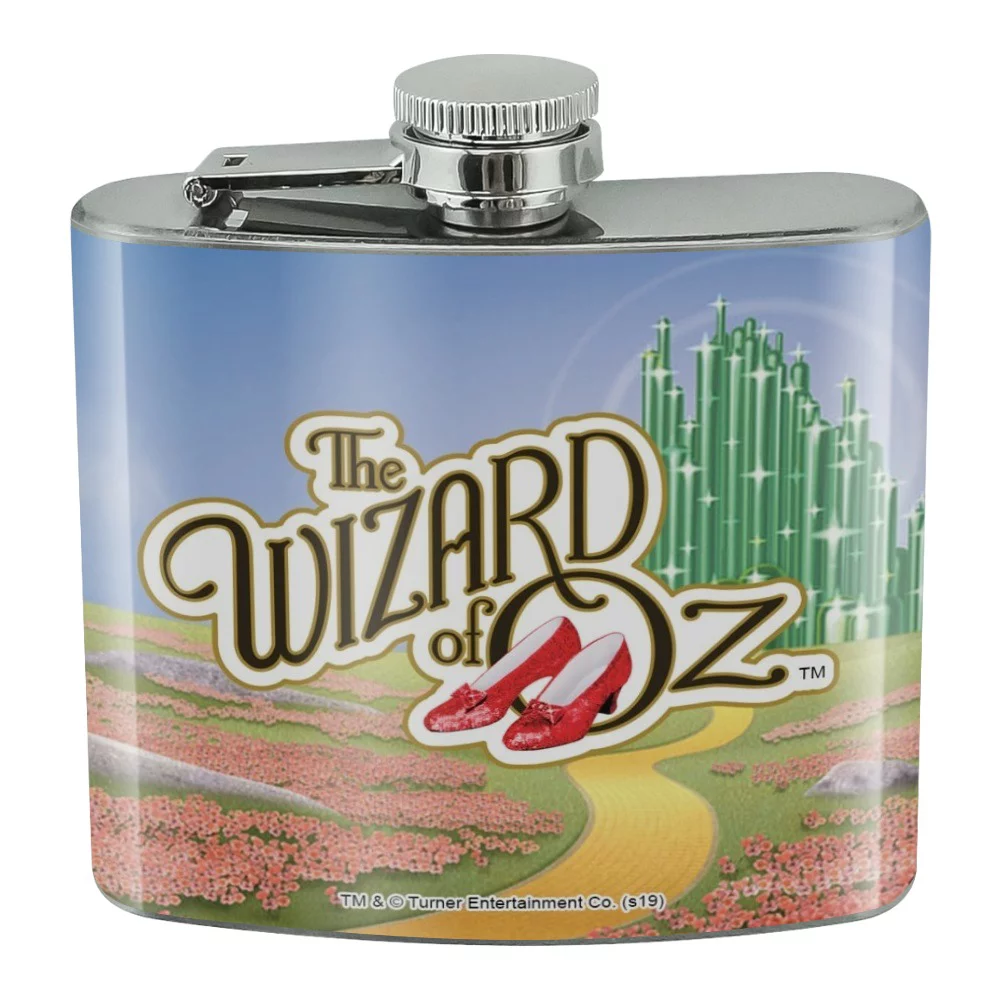 The Wizard of Oz Ruby Slippers Logo Stainless Steel 5oz Hip Drink Kidney Flask