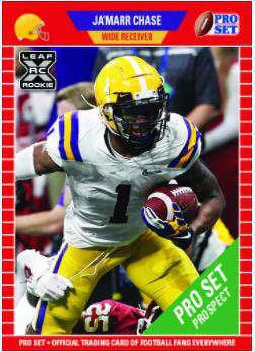 NFL 2021 Pro Set Football Ja'Marr Chase Trading Card PS15 (XRC Rookie Card) (Leaf)