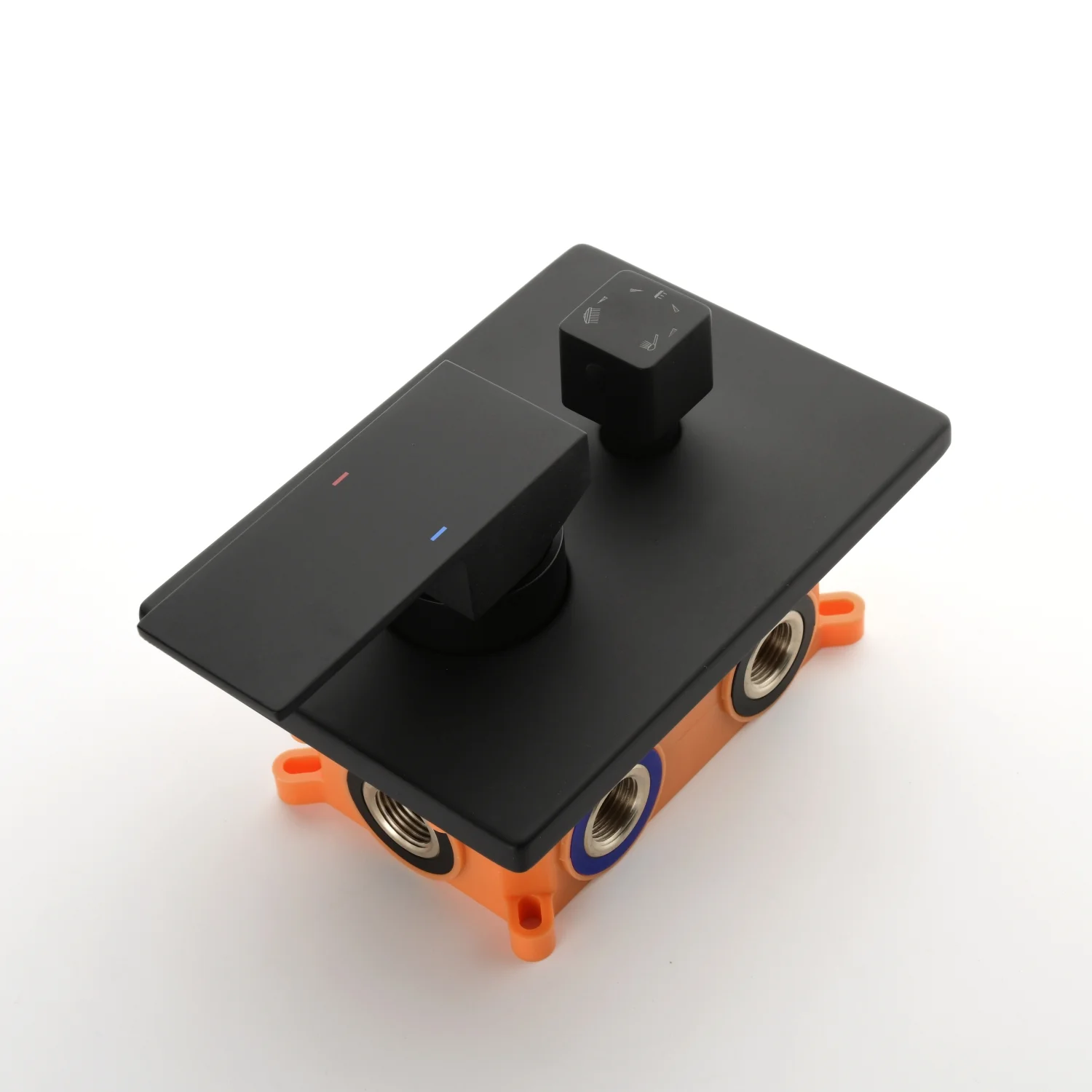 JHOOTUUO 3 Way Outlet  Solid Brass Shower Diverter Valve Mixer Rough-In Shower Handle Valve Kit Replacement