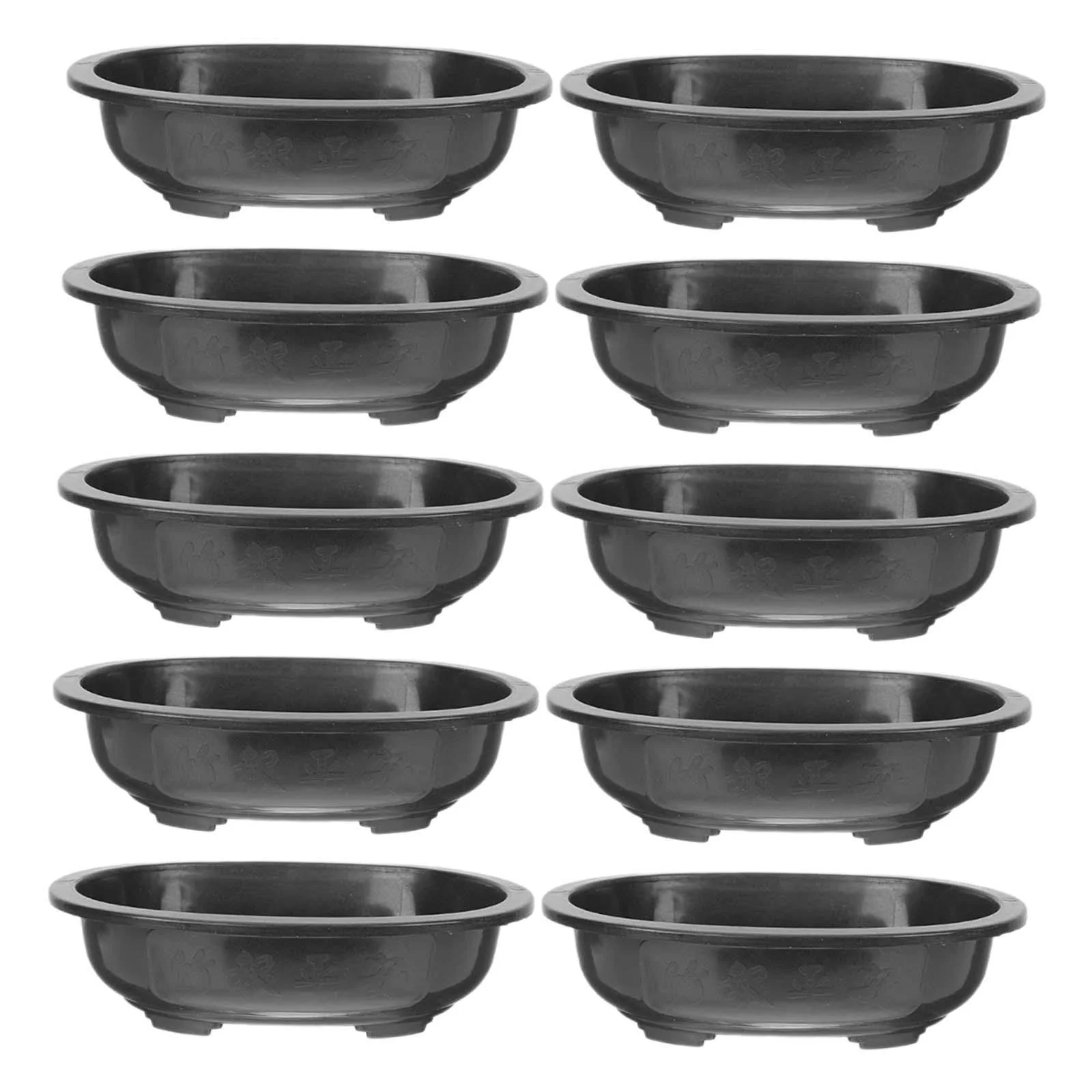 Miulika 10 Pieces Bonsai Training Pots Gardening Flower Pot for Outdoor Balcony Home 310mmx240mmx85mm