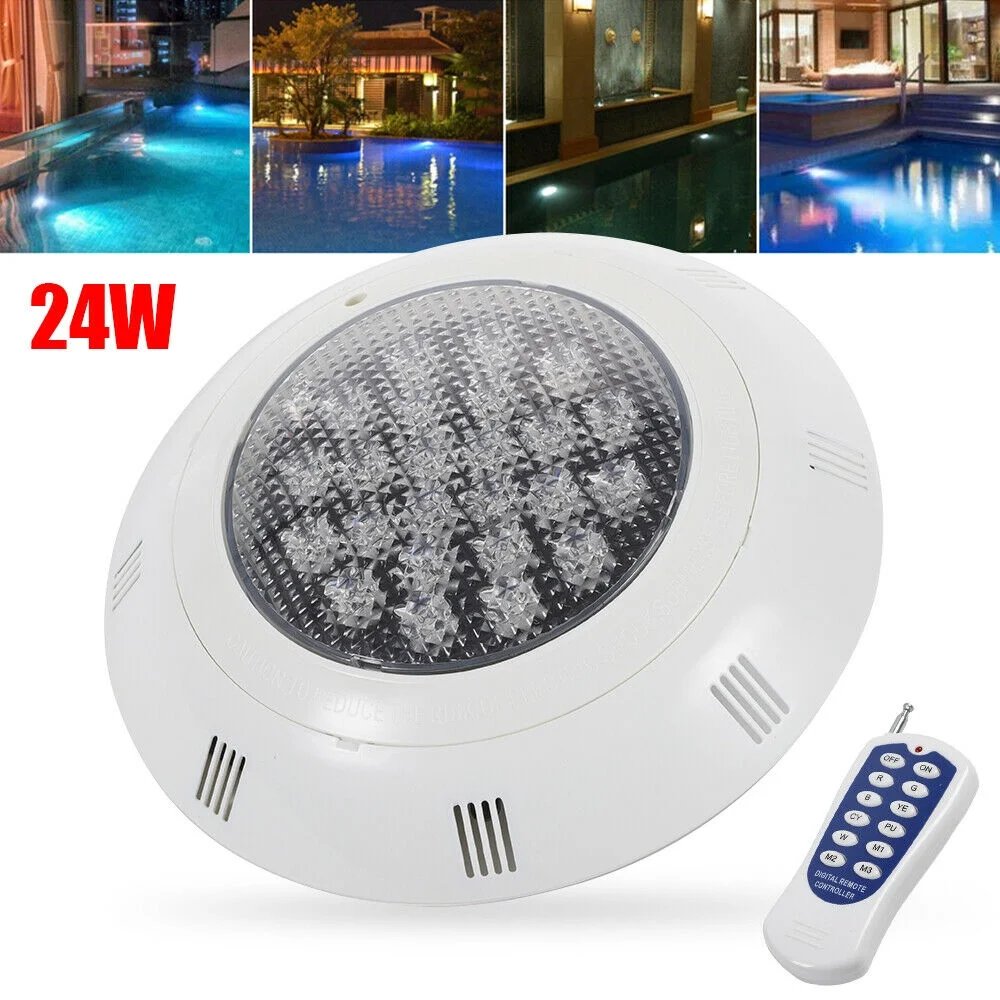 RGB LED Underwater Fountain Swimming Pool Light Waterproof Lamp & Remote NEW