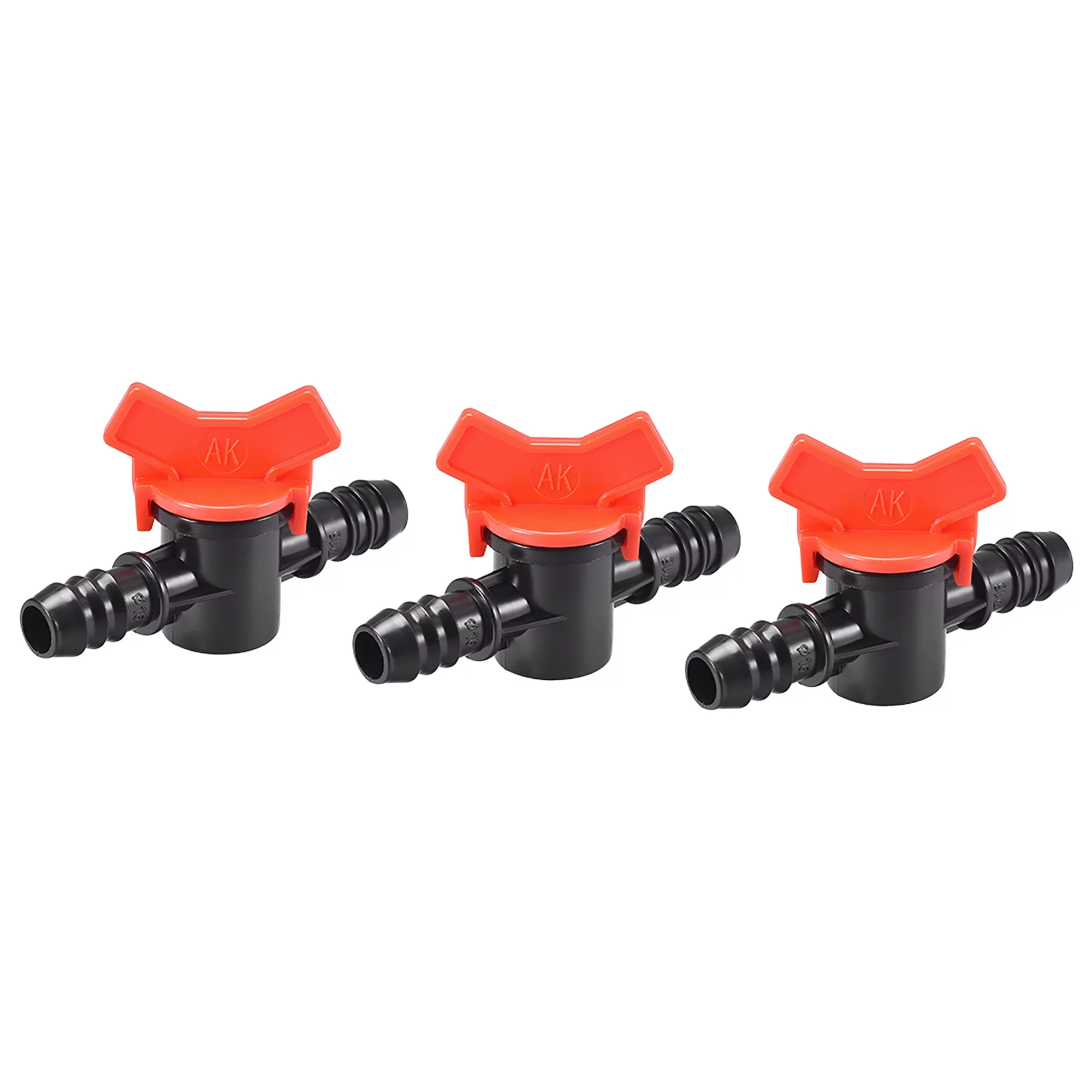 Drip Irrigation Barbed Valve,for 1/2 Inch Double Male Barbed Valve,Aquarium Water Flow Control Plastic Valve 3pcs
