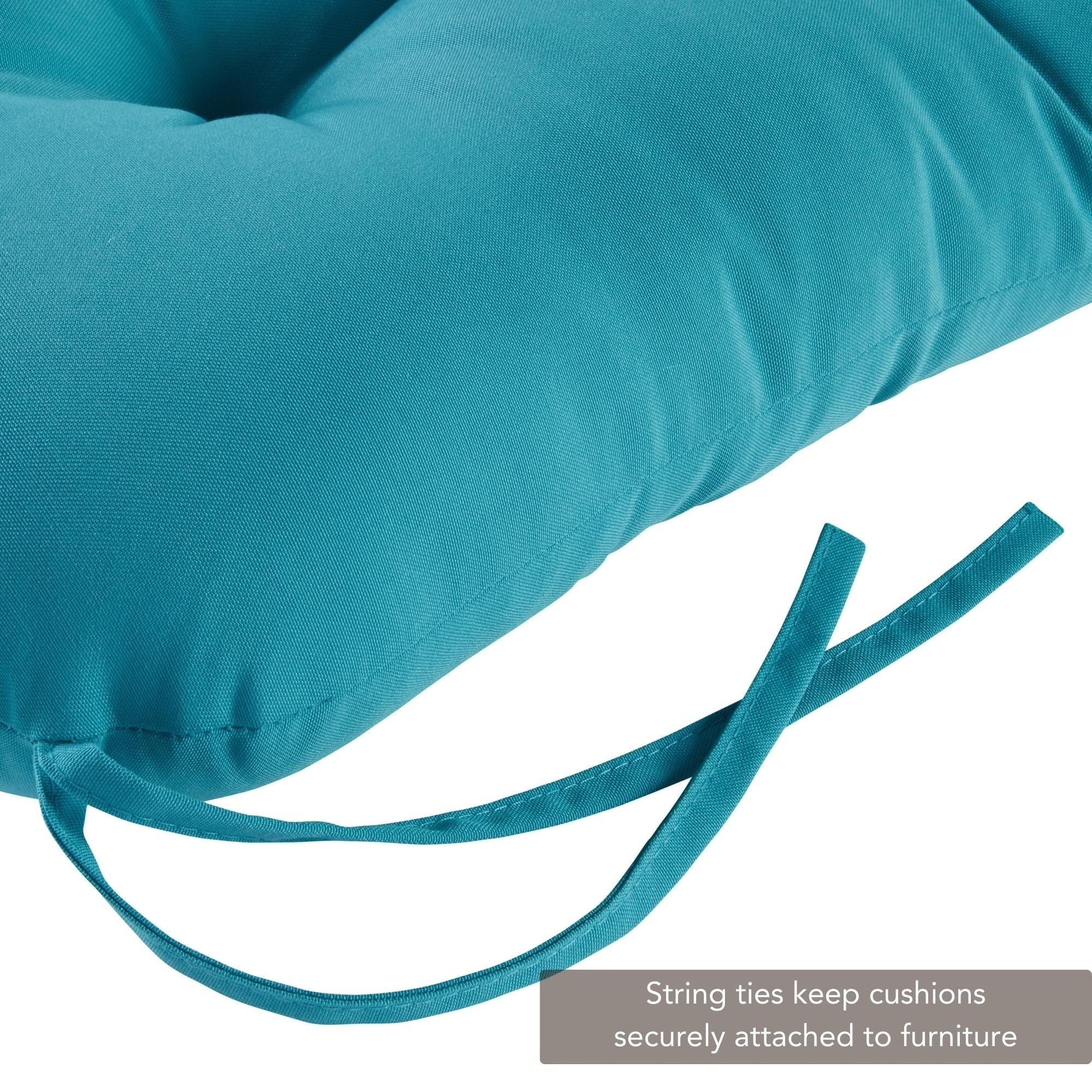 Greendale Home Fashions Solid Color 20-inch Square Outdoor Chair Cushion by  - 20w x 20l Teal