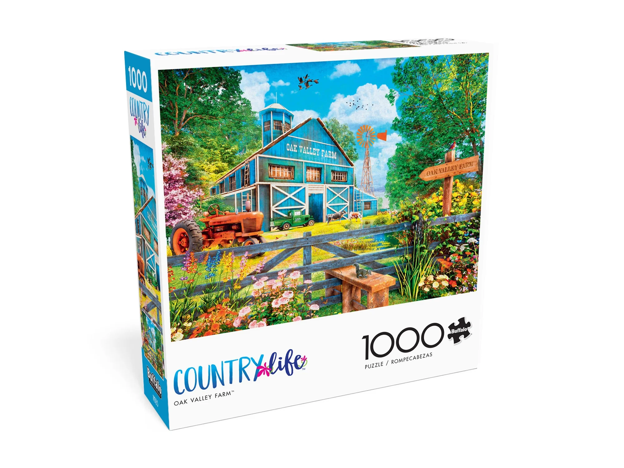 Buffalo Games 1000-Piece Country Life Oak Valley Farm Interlocking Jigsaw Puzzle