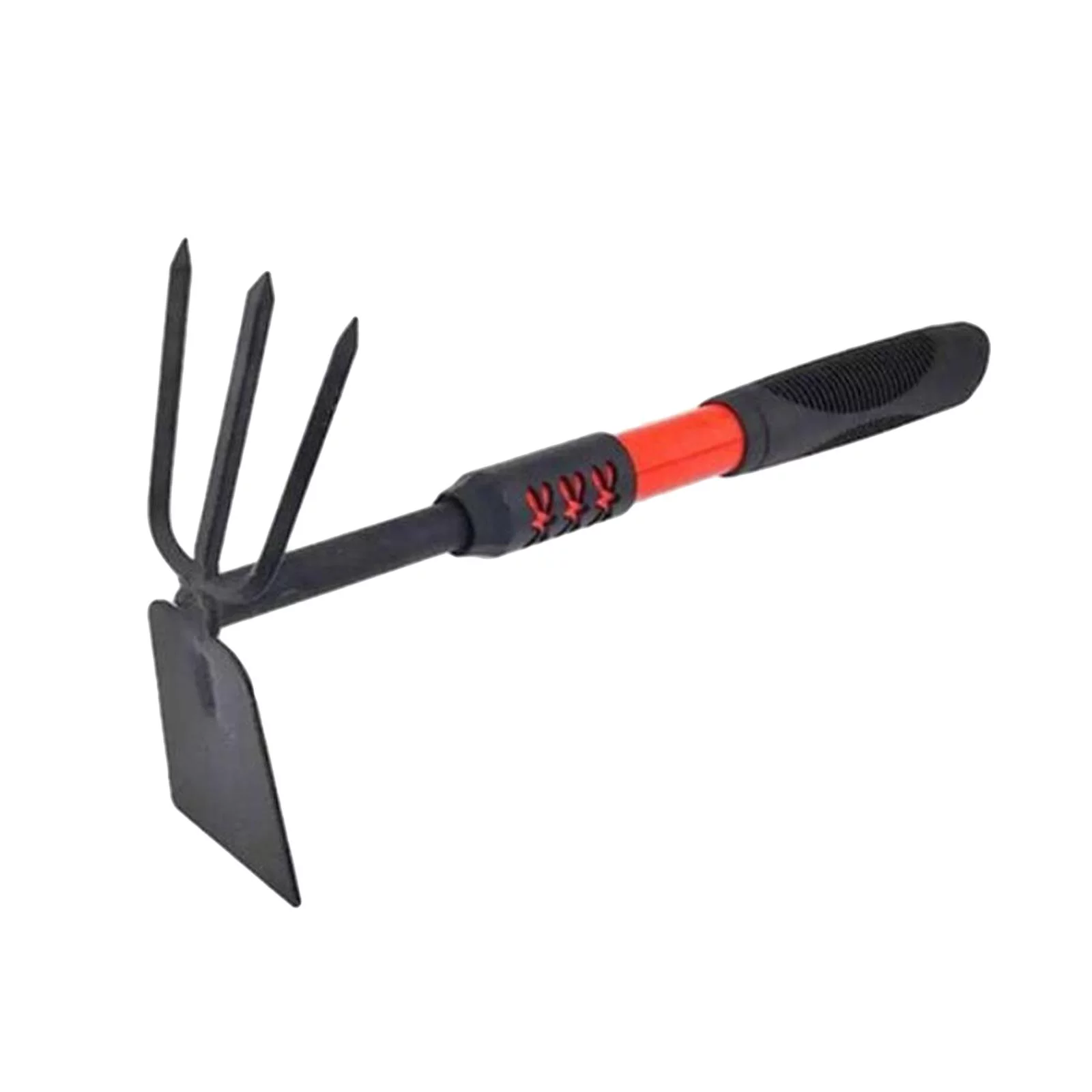 Manual Brush Cutter, Garden Rake with Handle, Metal Portable Weeding Tool Garden 40.5cm
