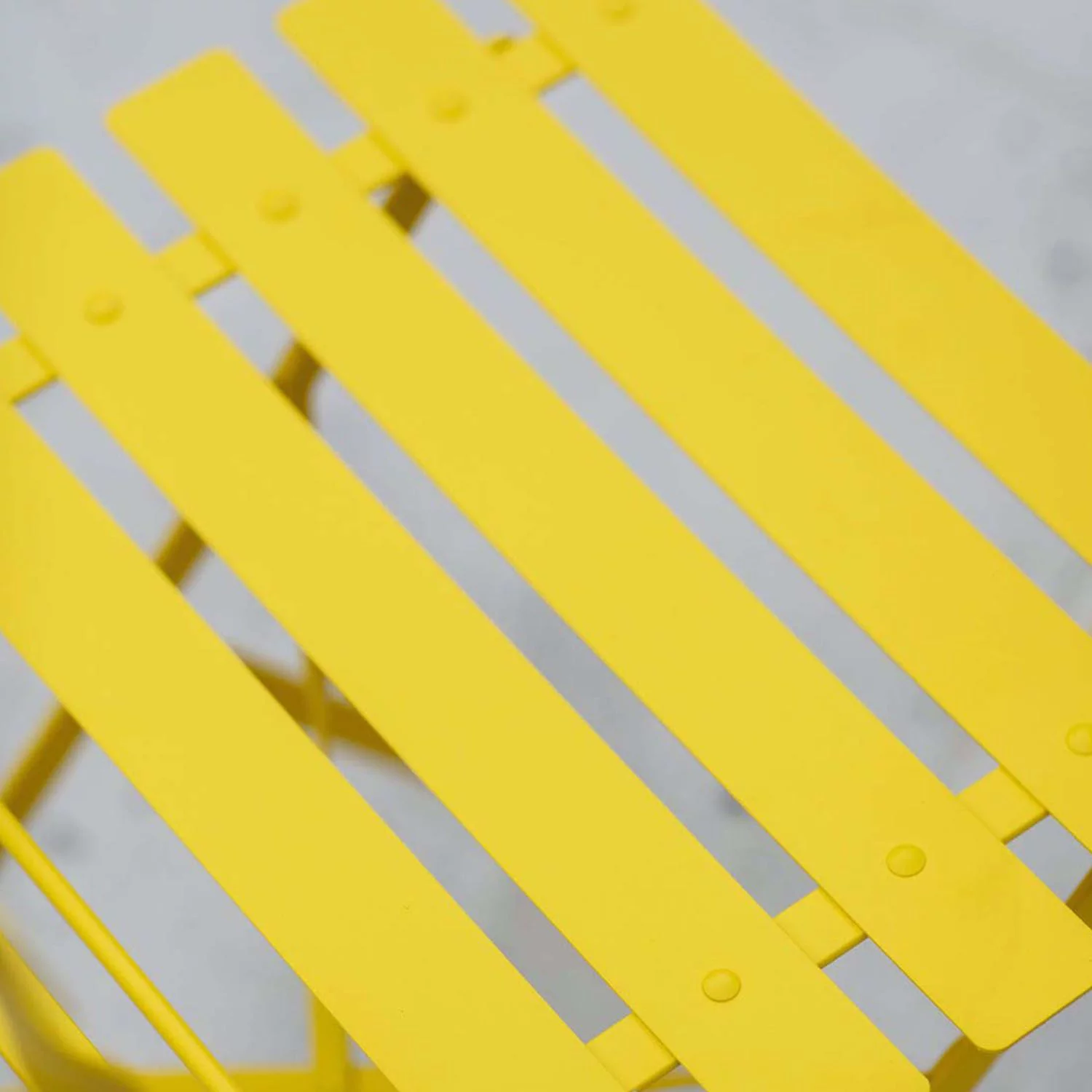 Ambrose 3 Piece Foldable Patio Furniture Set – Two Sitting Chairs With a Sturdy Table - Yellow