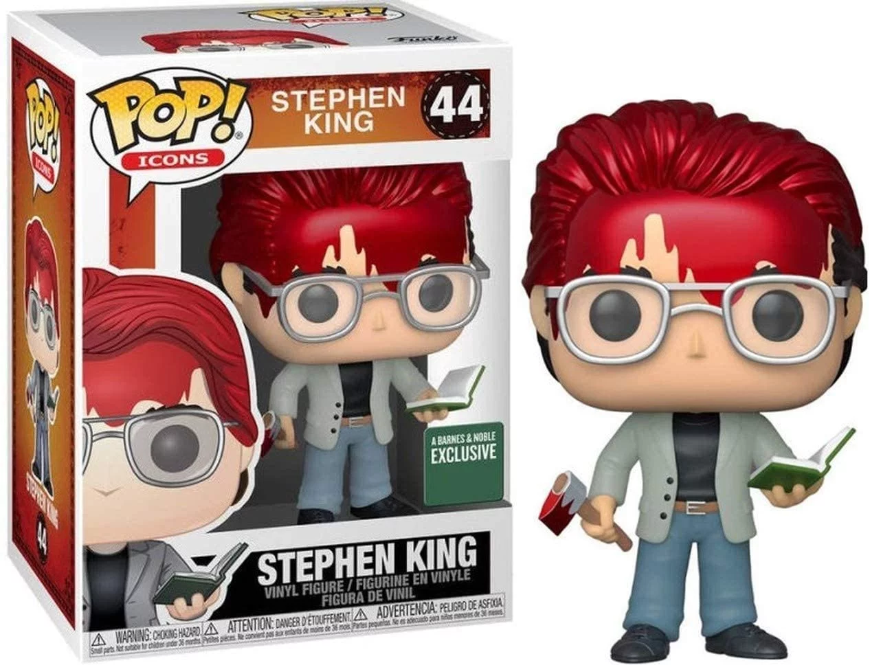Funko Pop Icons 44 Stephen King BN Barnes Noble Figure