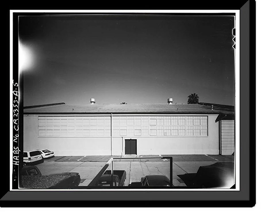 Historic Framed Print, March Air Force Base, March Field, Gymnasium, DeKay Avenue, Moreno Valley, Riverside County, CA - 5, 17-7/8