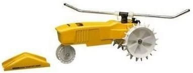 Watering Equipment Rain Train Cast Iron Traveling Lawn Sprinkler Tractor w Auto ShutOff