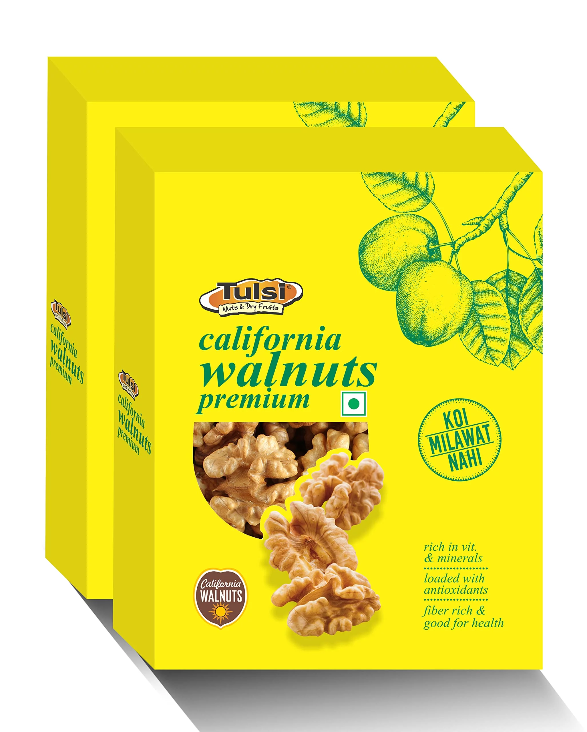 Tulsi California Walnuts Kernels Premium 400G (Raw,200G X 2)