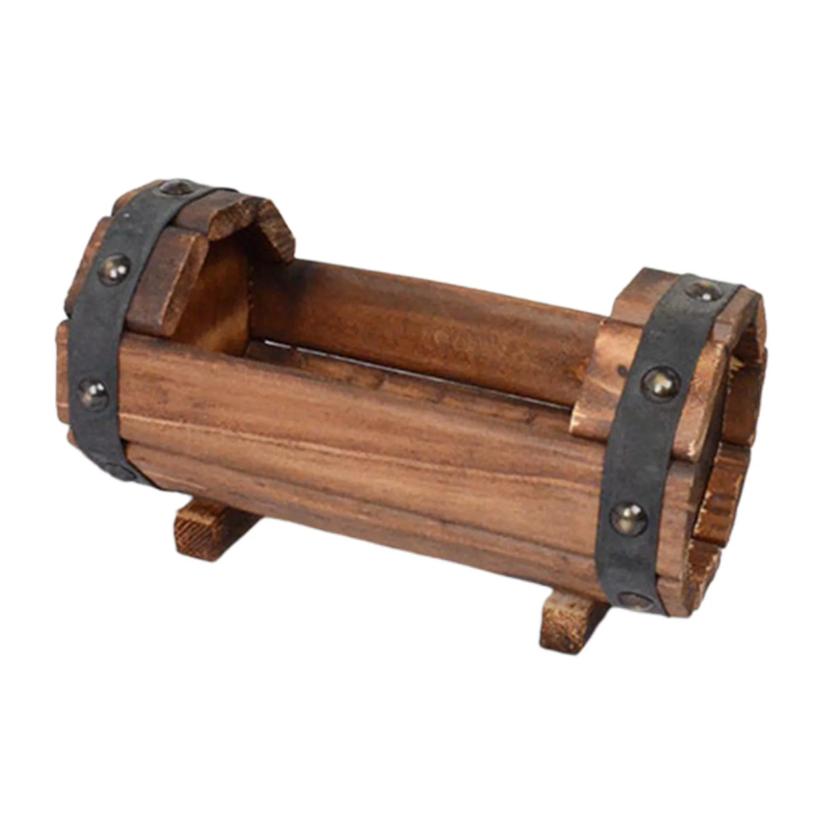 Rustic Wooden Dative Flower Pot ucculent Containers Indoor Backyard Patio Outdoor Garden