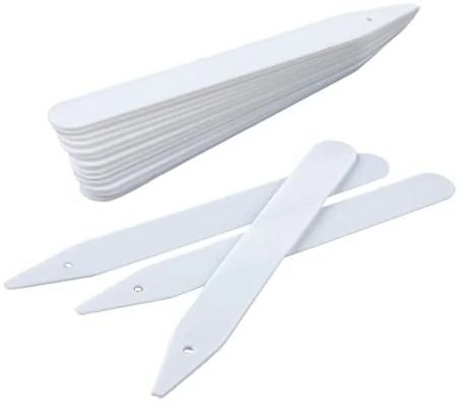 KINGLAKE 100 Pcs 4.7 Inch Thick Plastic Plant Garden Labels Nursery Garden Labels Stake Tags Plant Name Tags Waterproof Plant Tags Plant Identification Stakes Tags for Seedling,Vegetable White