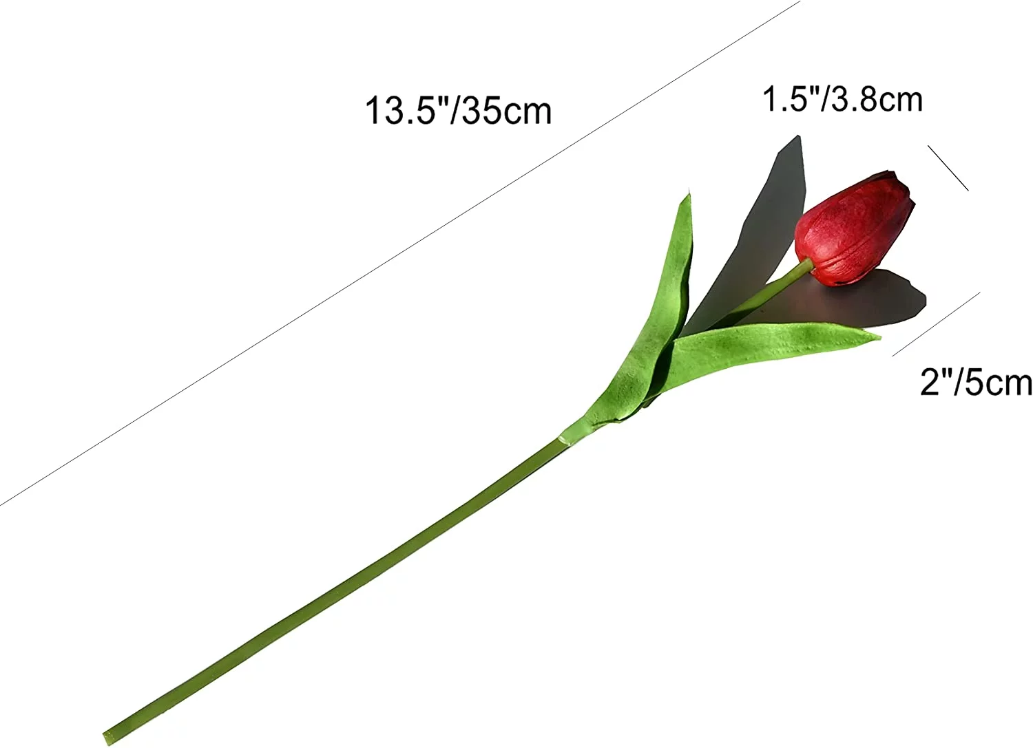 Morttic Artificial Tulip Silk Flowers 13.5