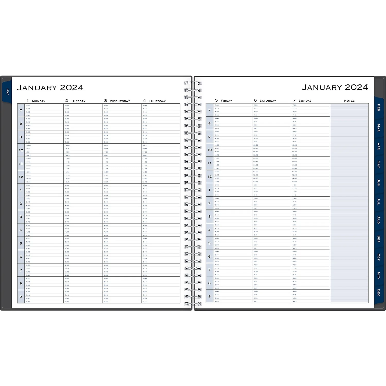 2024 Appt Weekly Monthly Planner, 8.5x11, Blue Sky, Passages