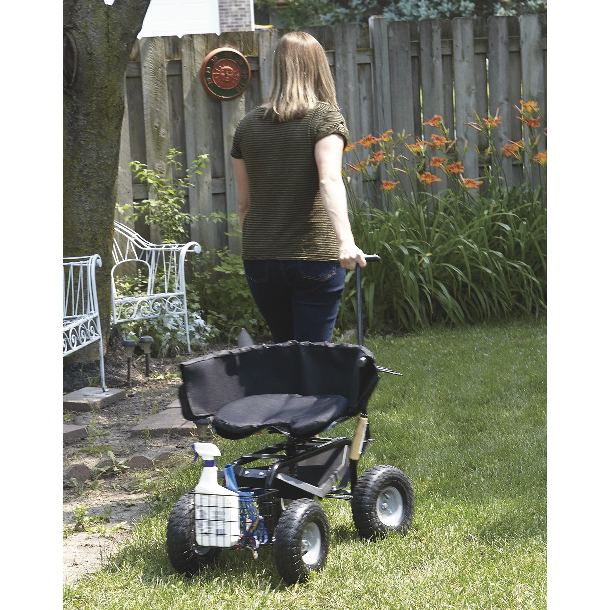 Strongway Deluxe Rolling Garden Seat with Easy Change Turnbars