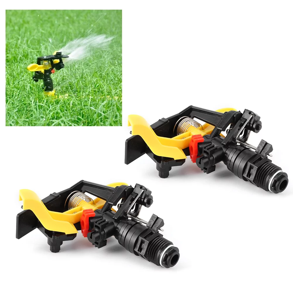 Garden Irrigation 2Pcs Male Thread G1/2 Garden Lawn Rotating Irrigation Sprinkler Watering Sprayer Nozzle