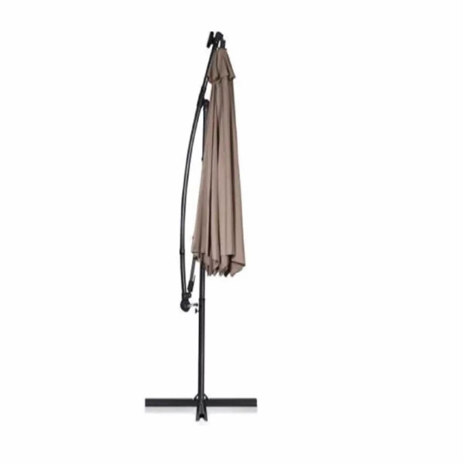 Hiland Offset Cantilever Umbrella with LED Lights with Cantilever Umbrella Base Set (4pc)