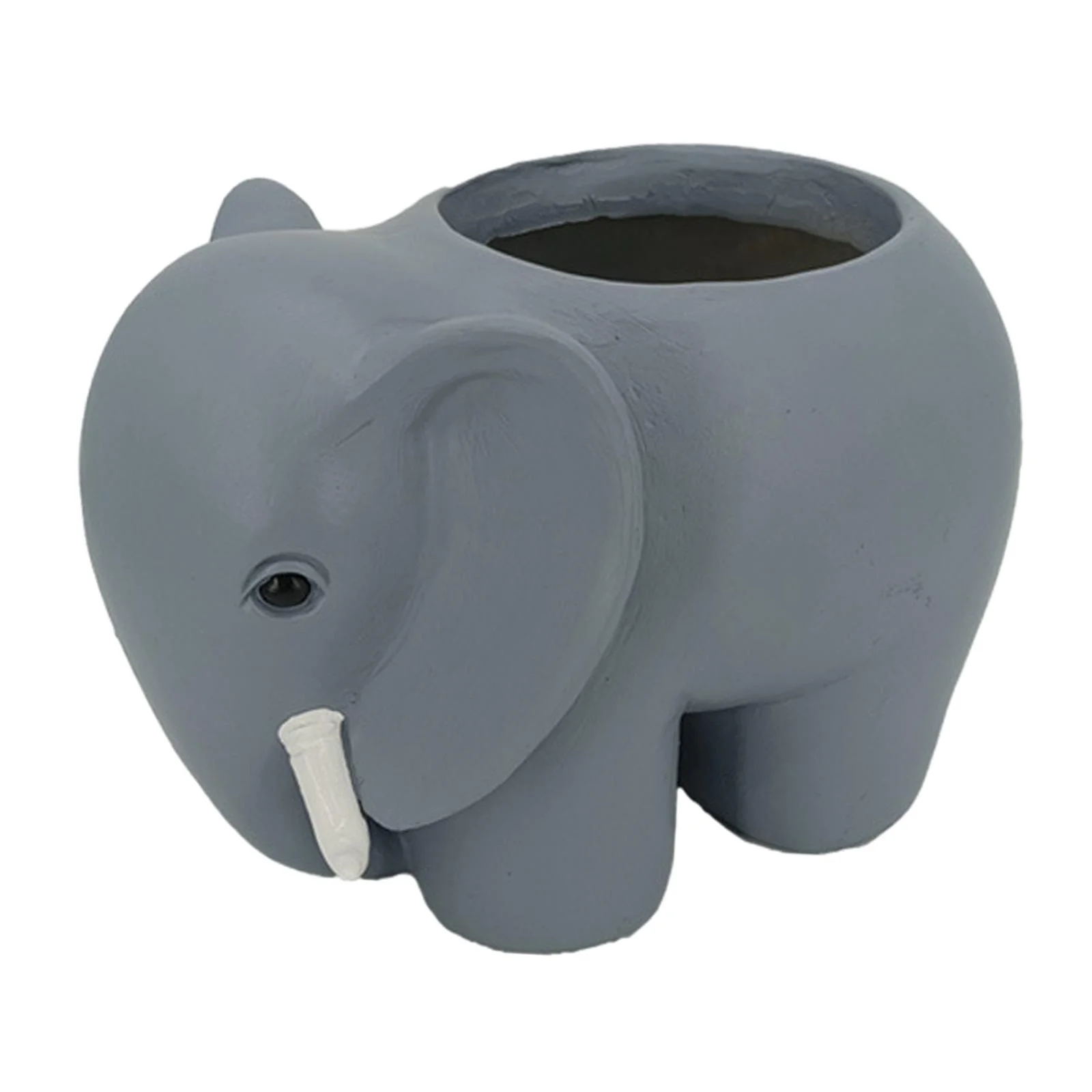 oshhnii Elephant Flowerpot Crafts DIY Decoration Cute Plant Pot Resin Flower