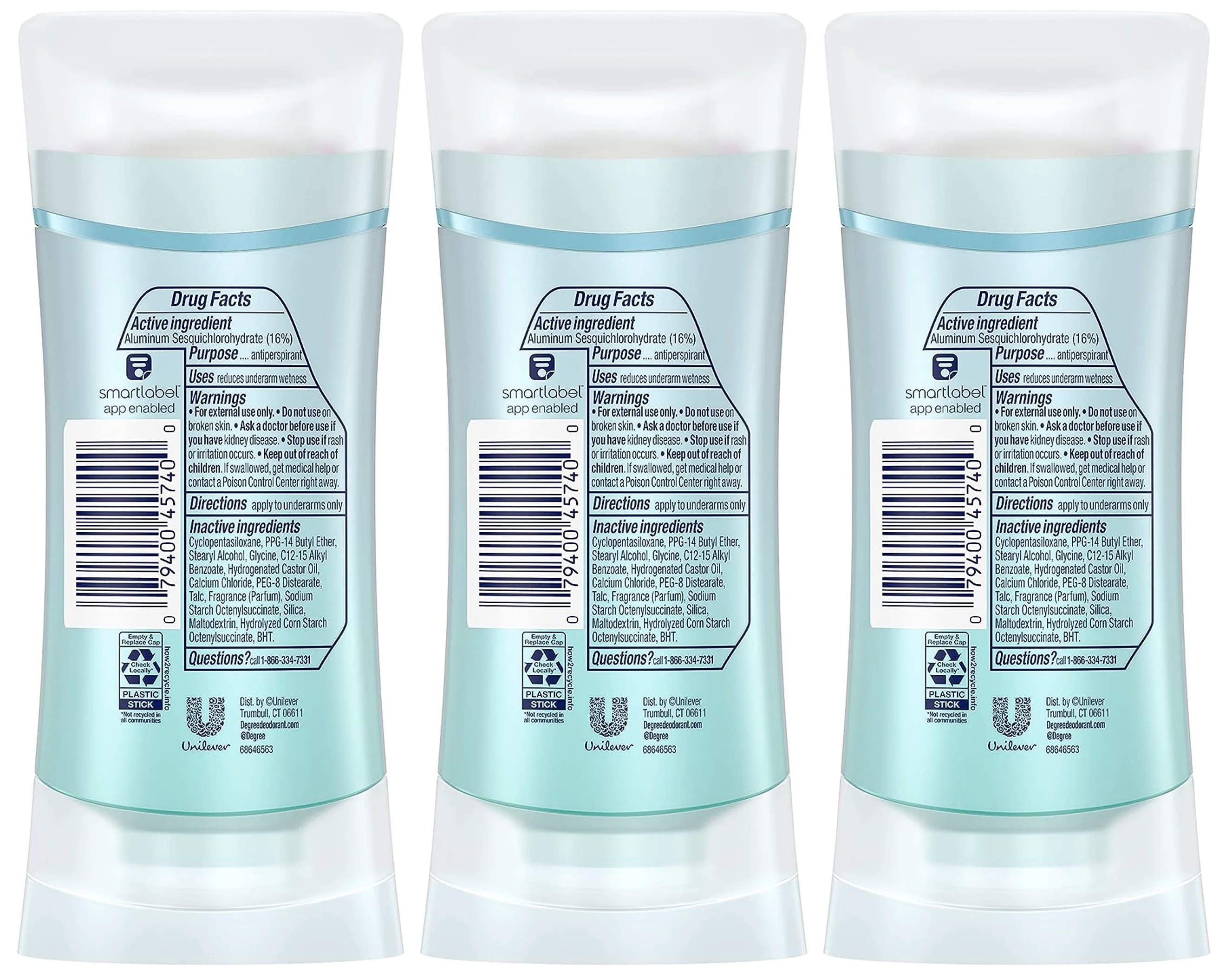 Degree Advanced Antiperspirant Deodorant 72-Hour Sweat & Odor Protection White Flowers & Lychee Antiperspirant for Women with MotionSense Technology 2.6 oz PACK OF 3