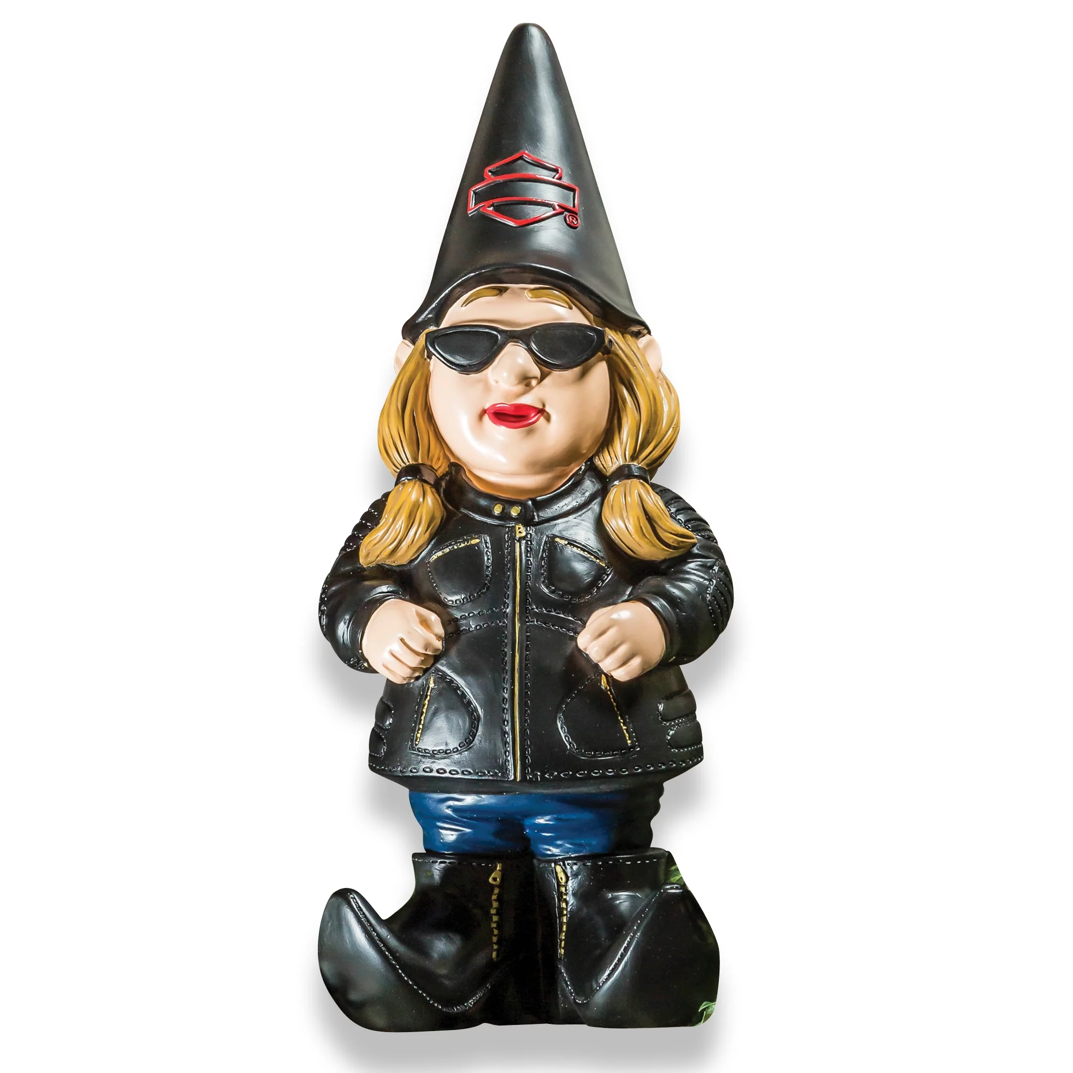 Harley Davidson Biker Gnome and Gnomette Garden Ornaments