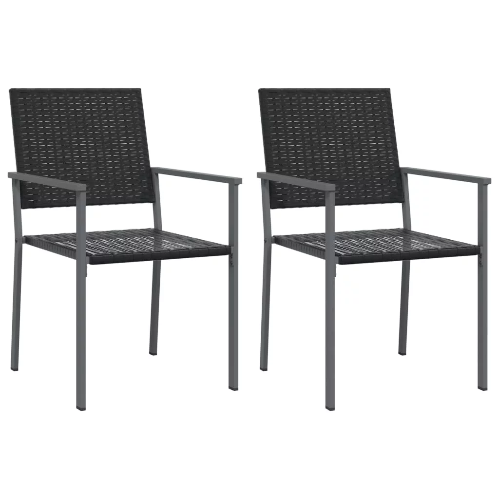 Aibecy Patio Chairs 2 pcs Black 21.3