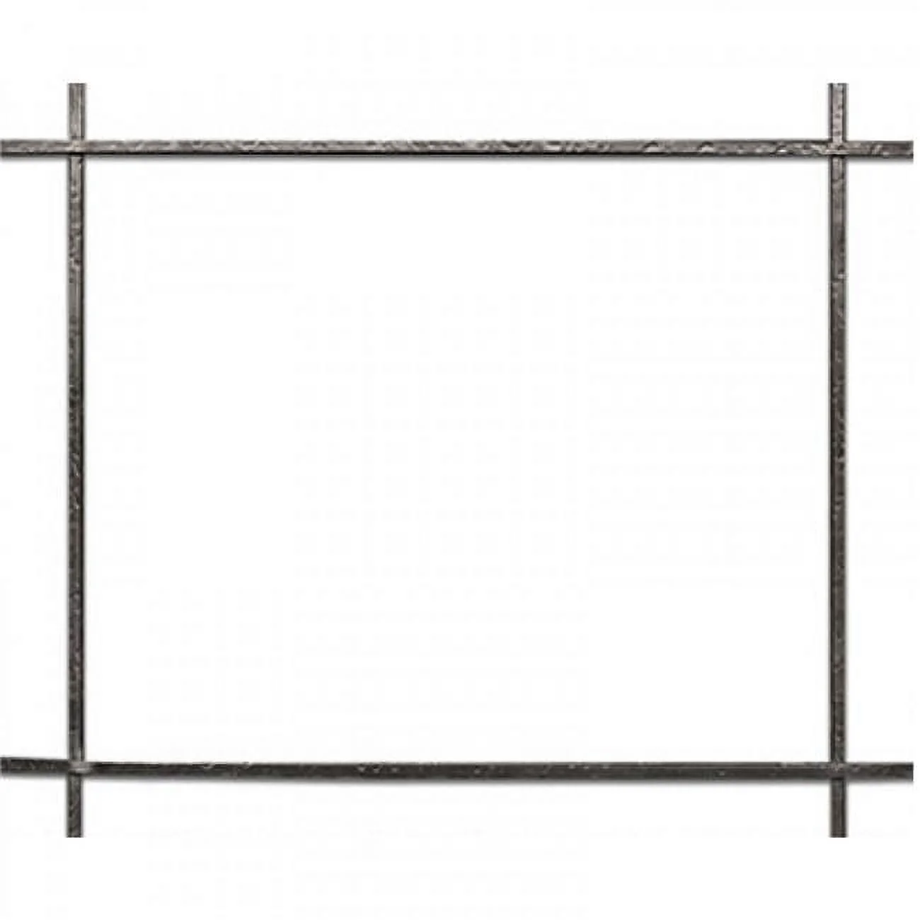 36 in. Decorative Forged Iron Rectangle Front Inset Fireplaces, Distressed Pewter