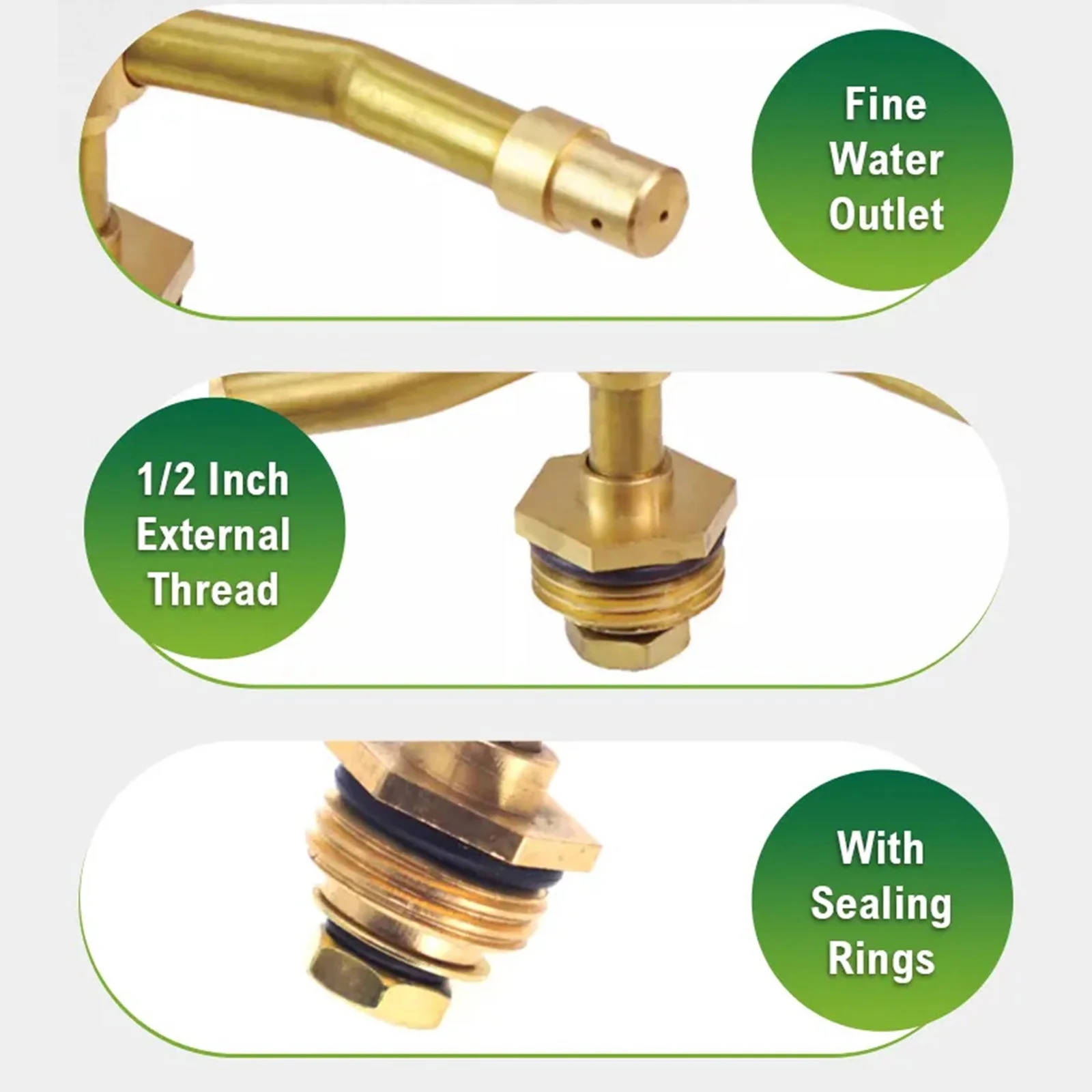 Automatic Rotating Sprinkler Copper 2 Pronged 4 Prong Nozzle 4 Points Automatic Rotating Watering Device Garden Irrigation Water