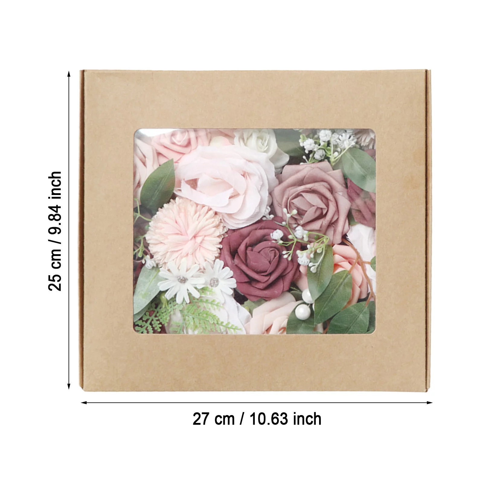 FHKOEGHS Peonies Flowers Valentine's Day DIY Soap Flower Gift Rose Box Bouquet Wedding Home Festival Gift