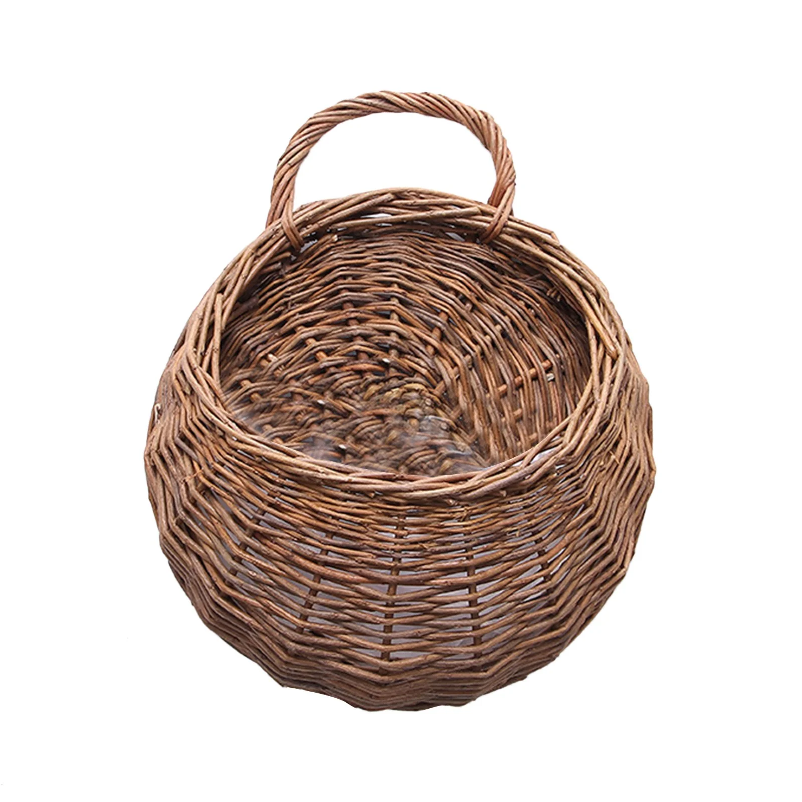 LLQkigsxse Small Flower Bulk Ceramic Rattan Wicker Hanging Flower Pot Half Round Rattan Planter Hanging Planter With Removable An Integral Handle Wall Storage Basket Dad Gifts For Birthday