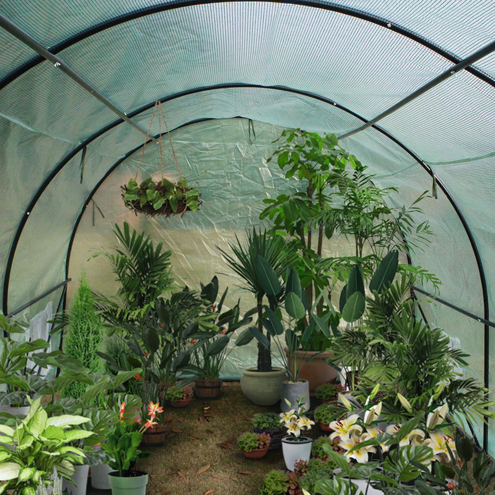 UBesGoo 20' X 10' X 7' Walk-In Tunnel Greenhouse w/ Roll up Window