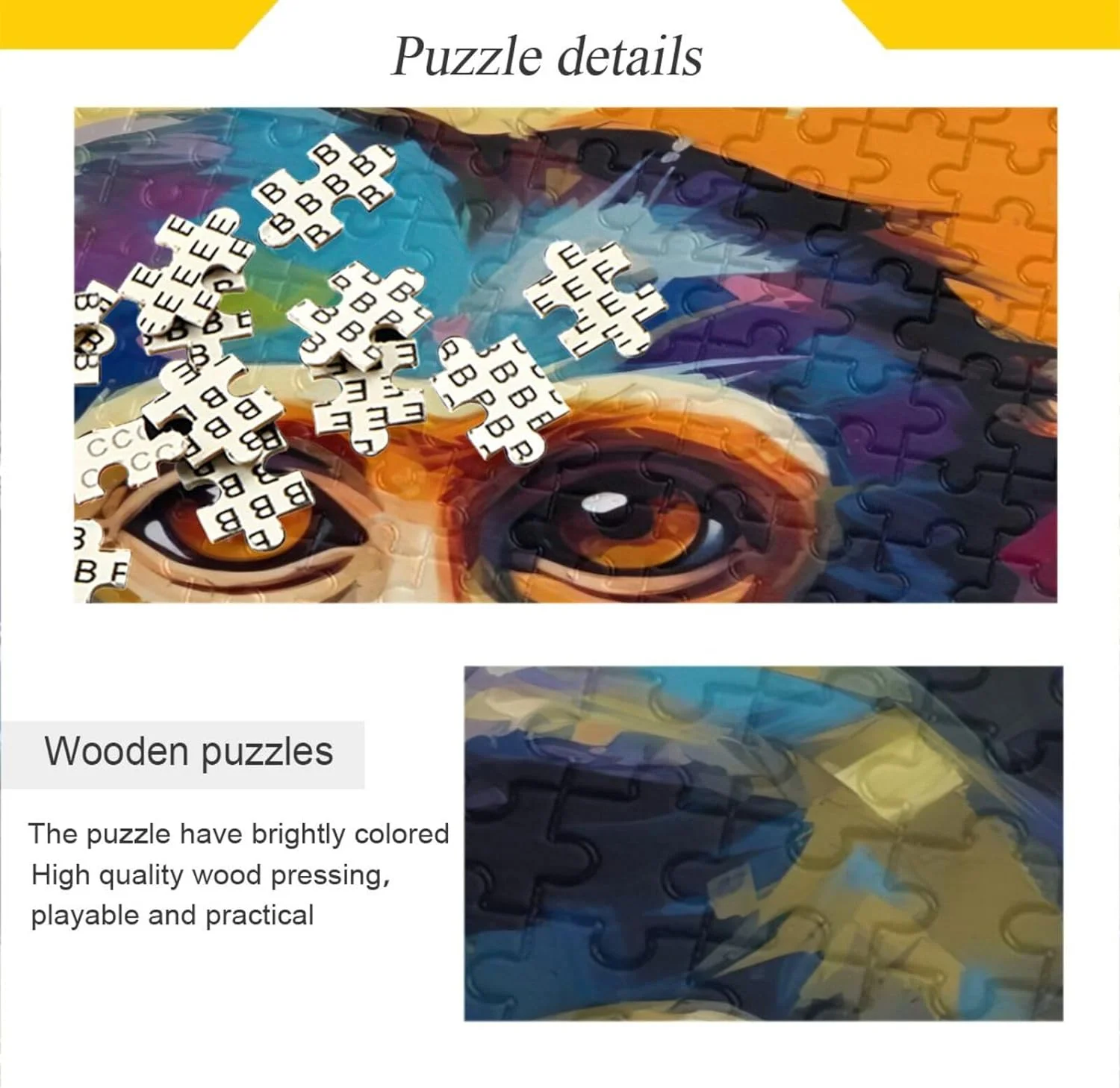 FREEAMG Jigsaw Puzzles for Adults or Kids 500 Piece, Colorful Cute Monkey Intellectual Decompression Fun Family Puzzles Game for Christmas Holiday Toy Gift