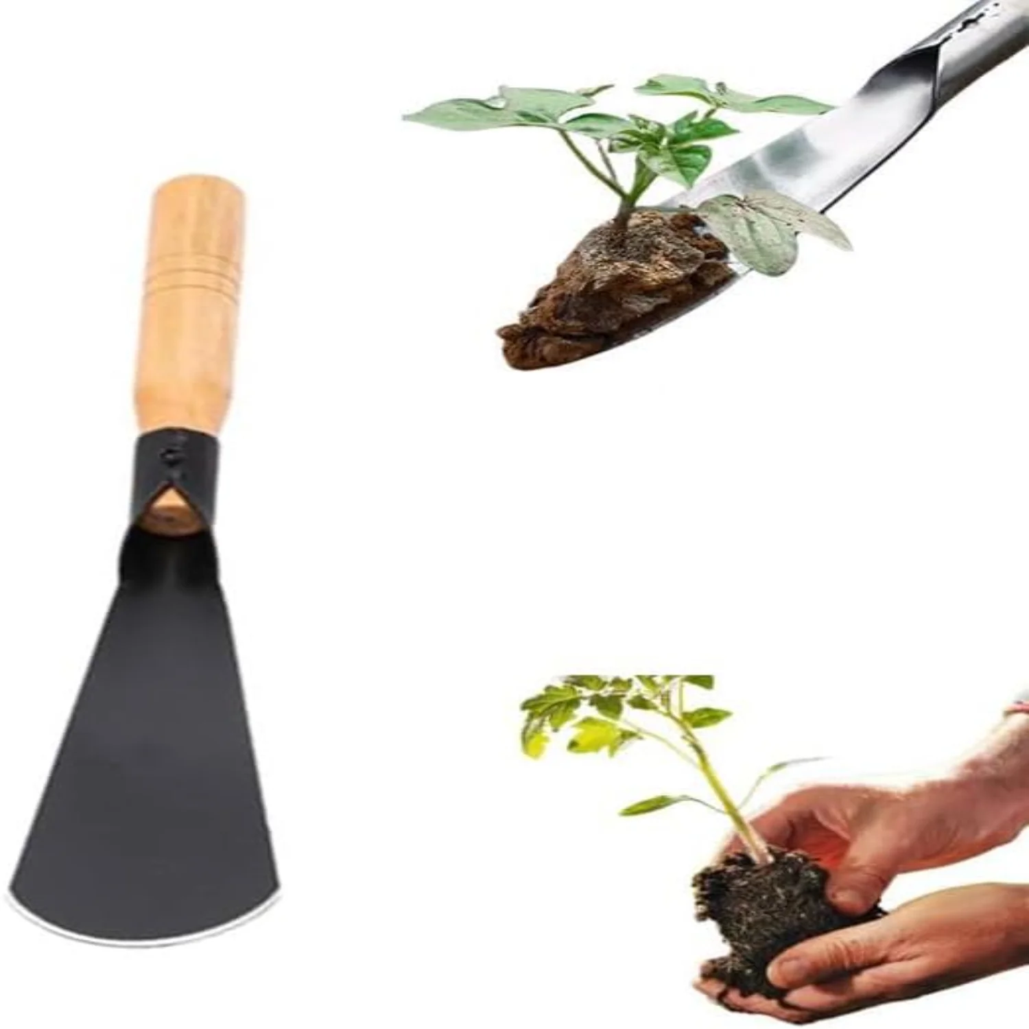 2024 Update Small Gardening Hand Tools Shovels - Sharp Manganese Steel Garden Trowel with Wooden Handle for Planting Digging Transplanting - Efficient Garden Shovel