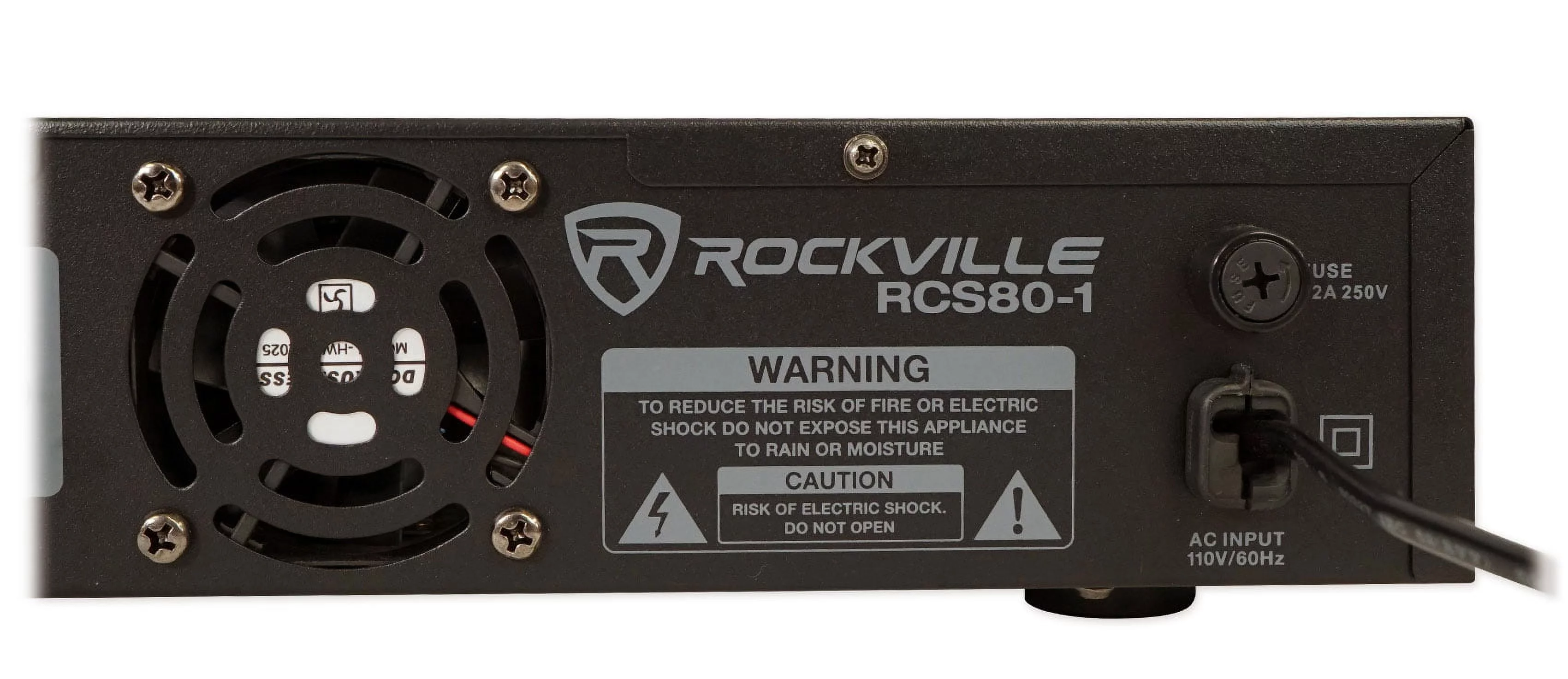Rockville Commercial Restaurant Amp+2) Black 5.25