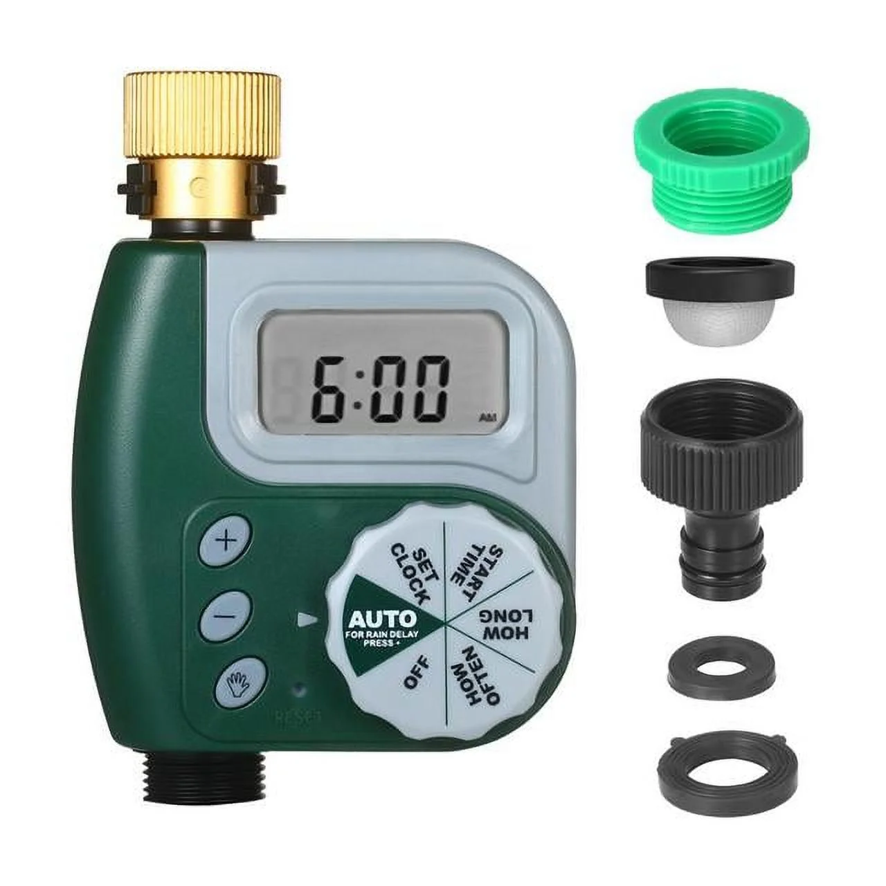 Battery Operated Automatic Watering Sprinkler System Irrigation Controller Programmable Digital Hose Faucet Timer with 2 Outlet