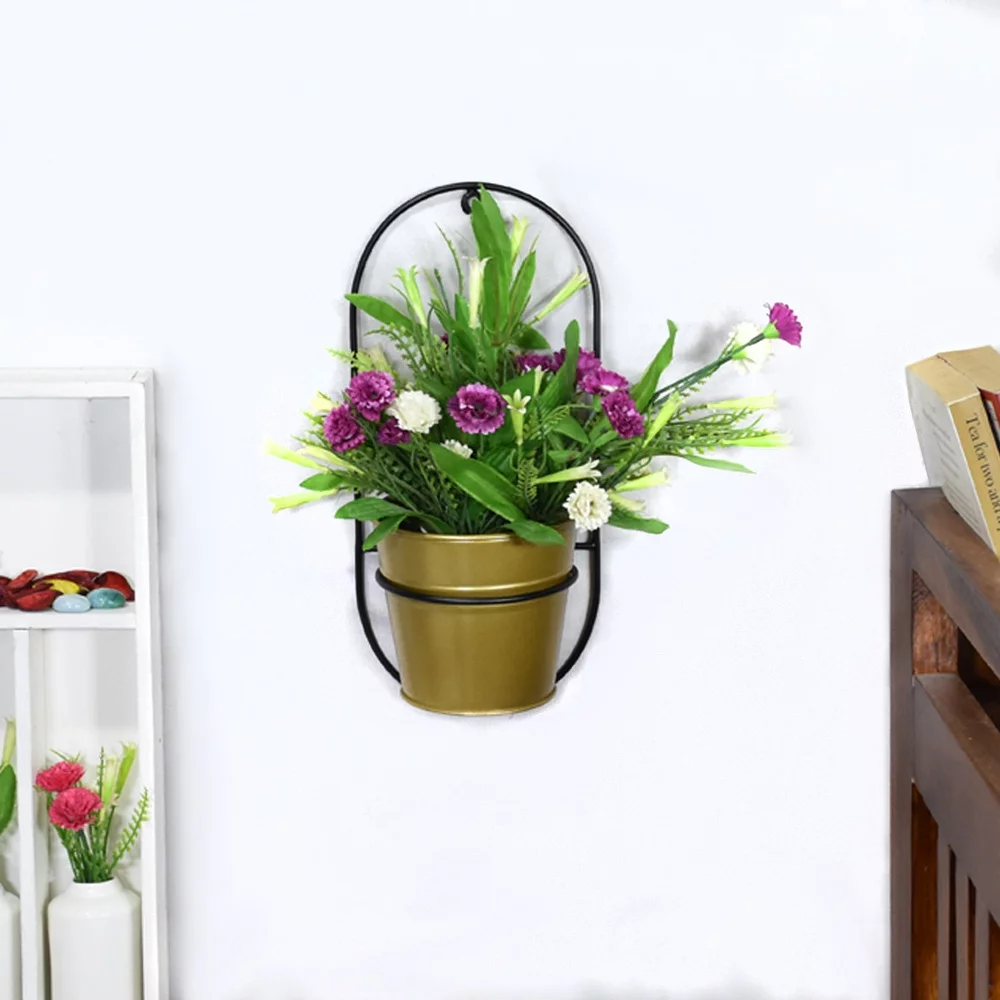 BBH Homes Handmade Round Shaped Iron Planters 4.4 x 4.6 x 4.6 Inch BBVK1006